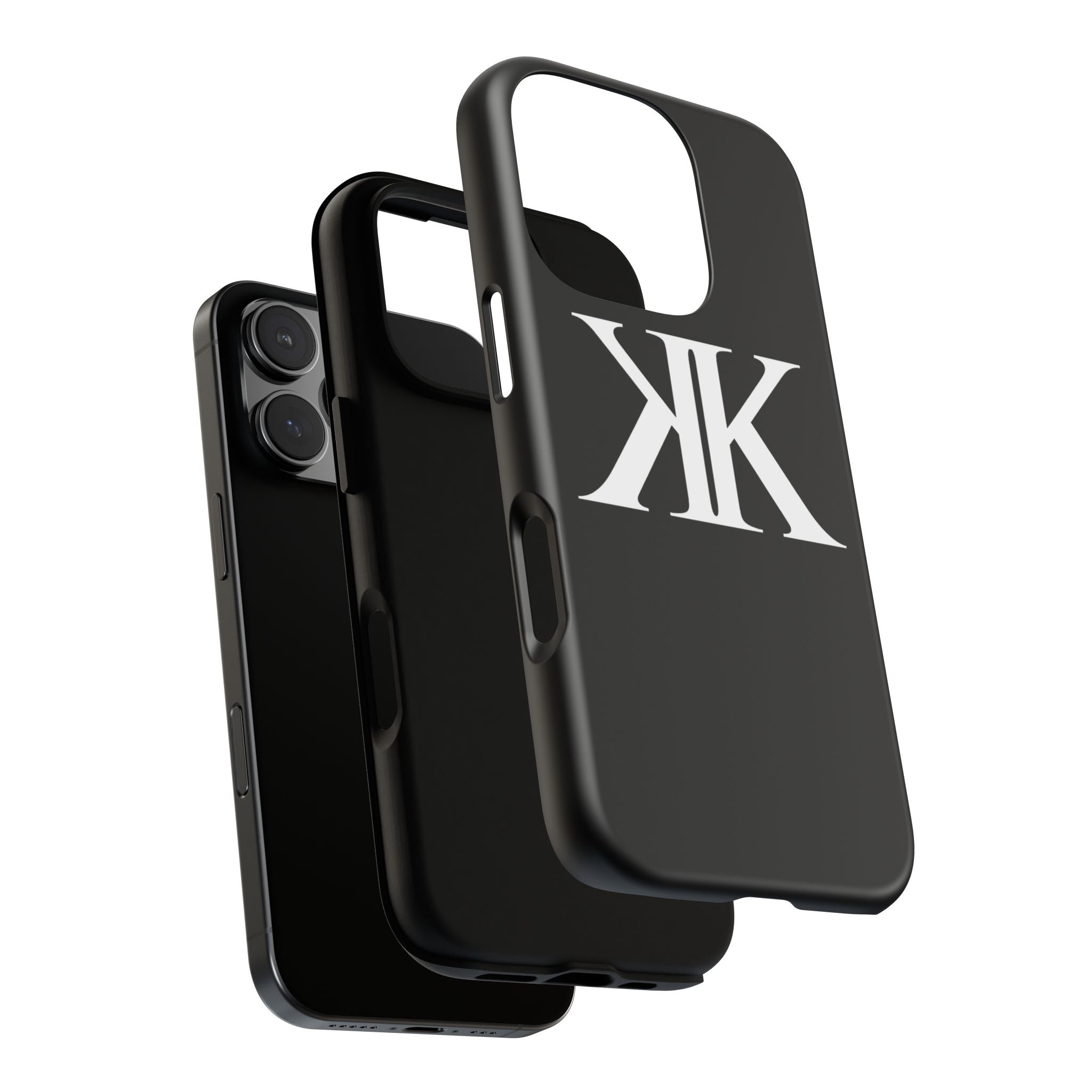 Monogram KK Phone Case BLACK — Tough Protective iPhone Cover