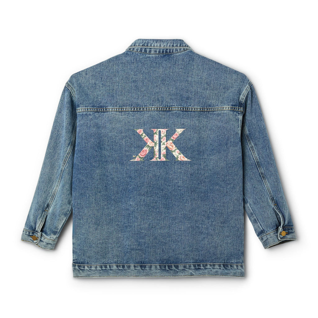 Women's Denim Jacket with Minimal Back Logo — Classic Casual Jean Jacket
