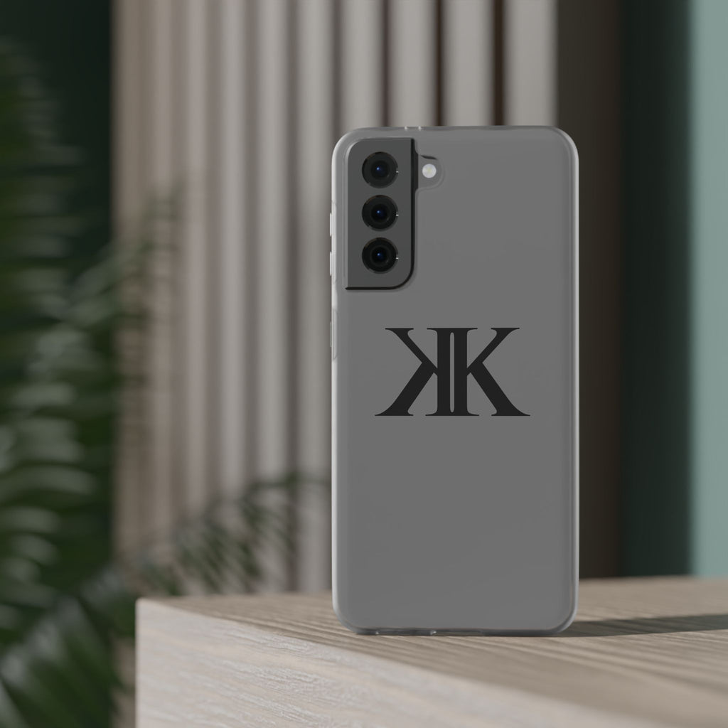 Monogram KK Phone Case — Minimalist Black Logo Flexi Case