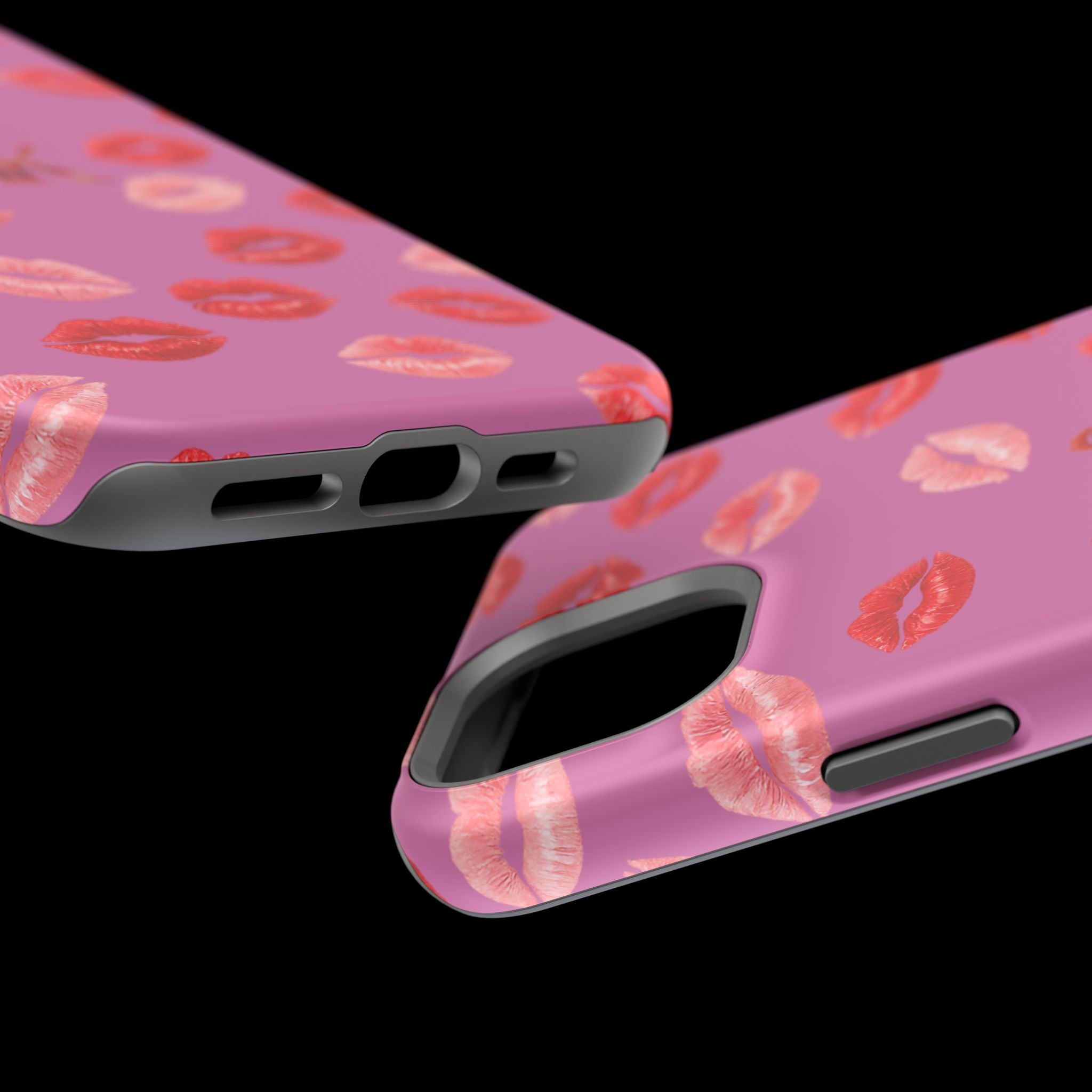 Psyche Collection Light Pink - Kiss Pattern Magnetic Impact Phone Case