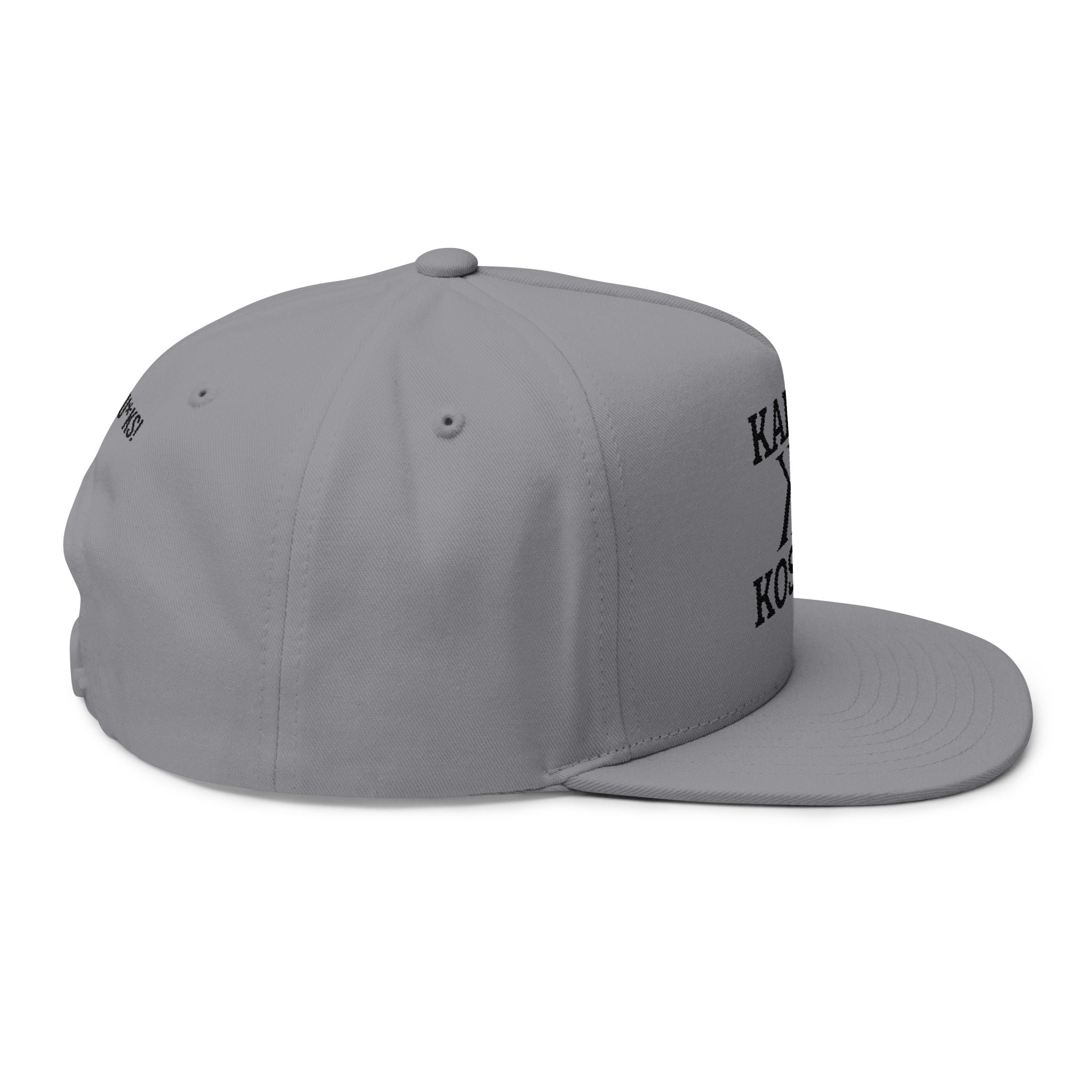 Kairos Kosmos Embroidered Flat Bill Cap — 'Give No Fu*ks' Snapback Hat