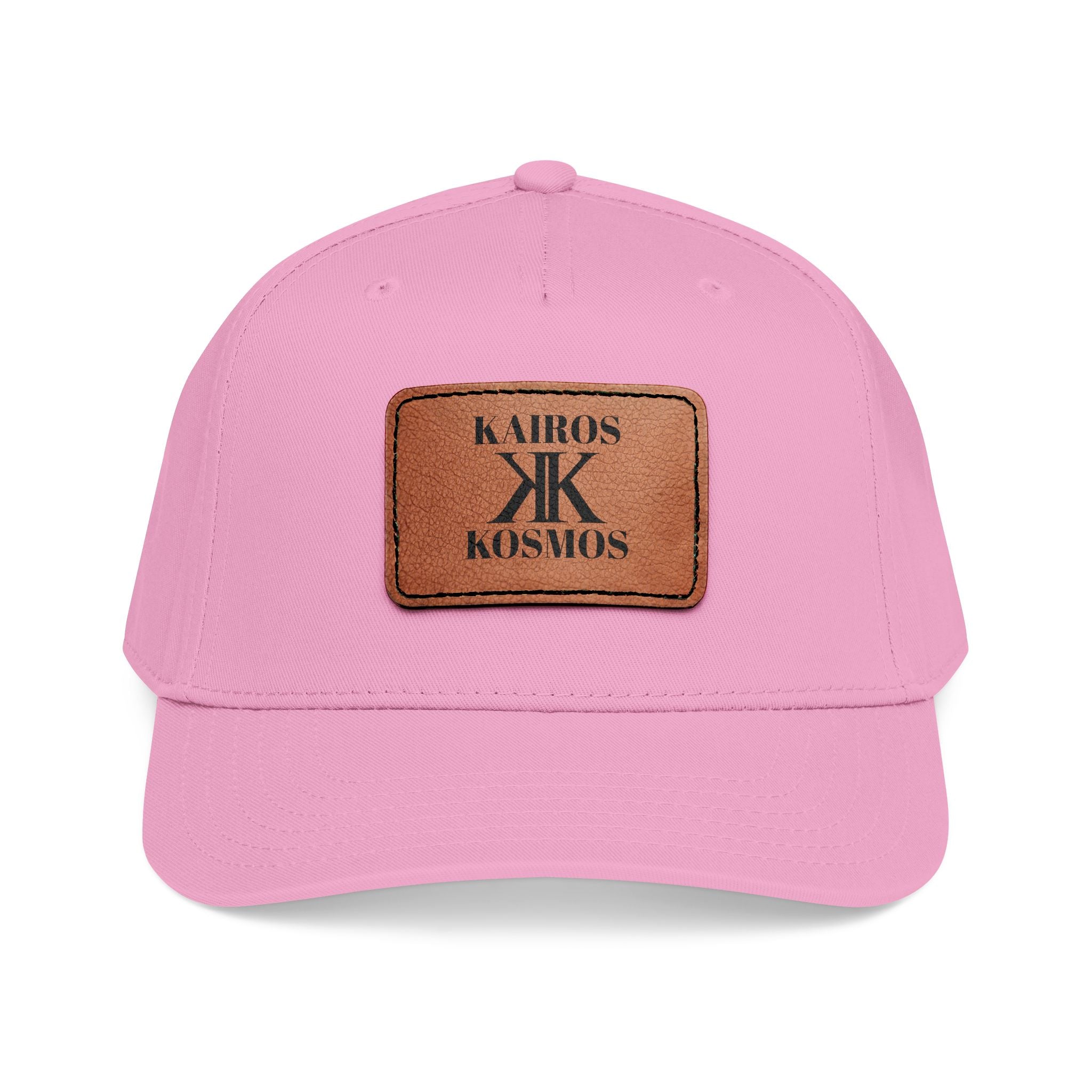 Leather Patch Baseball Cap — Kiros Kosmos Logo