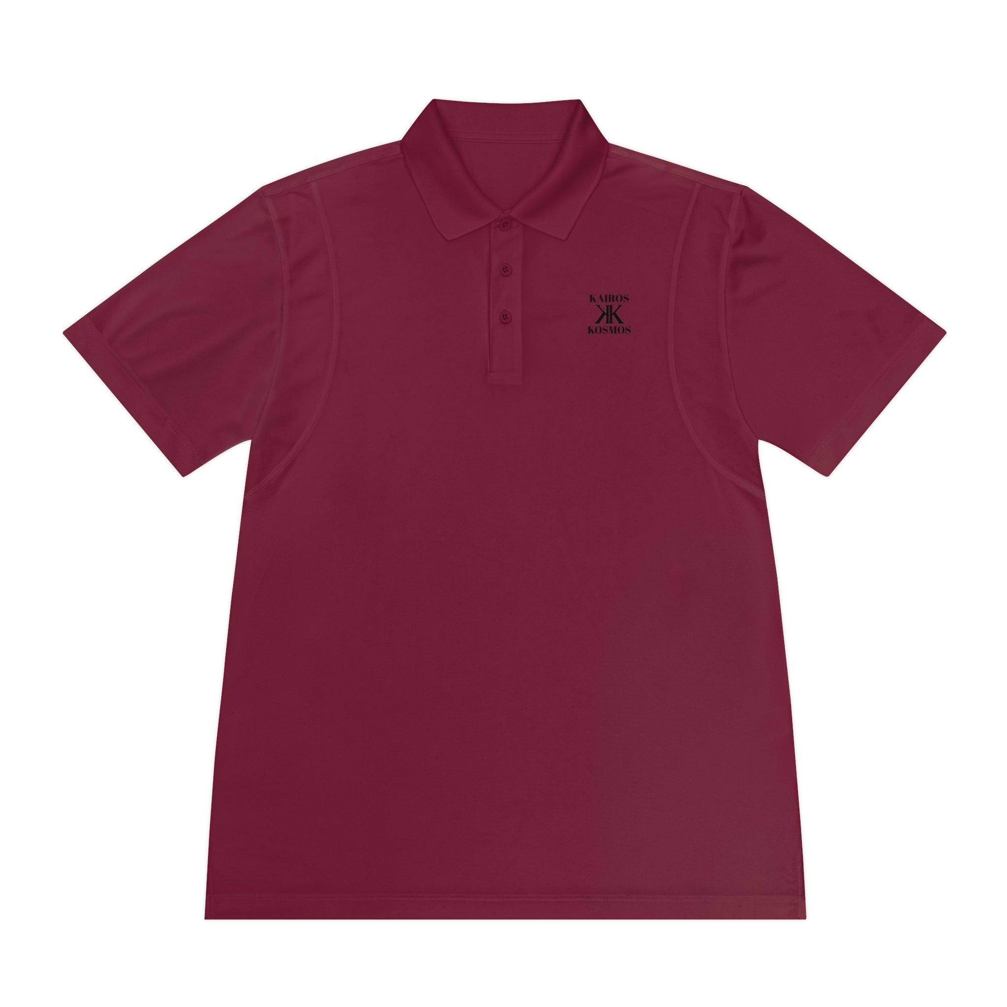 Classic Men’s Sport Polo — Minimalist Kairos Kosmos Logo Chest Shirt