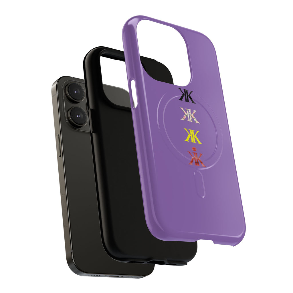 Sigil Collection Light Purple Phone Case — Minimalist Monogram Stack Tough Magnetic Case