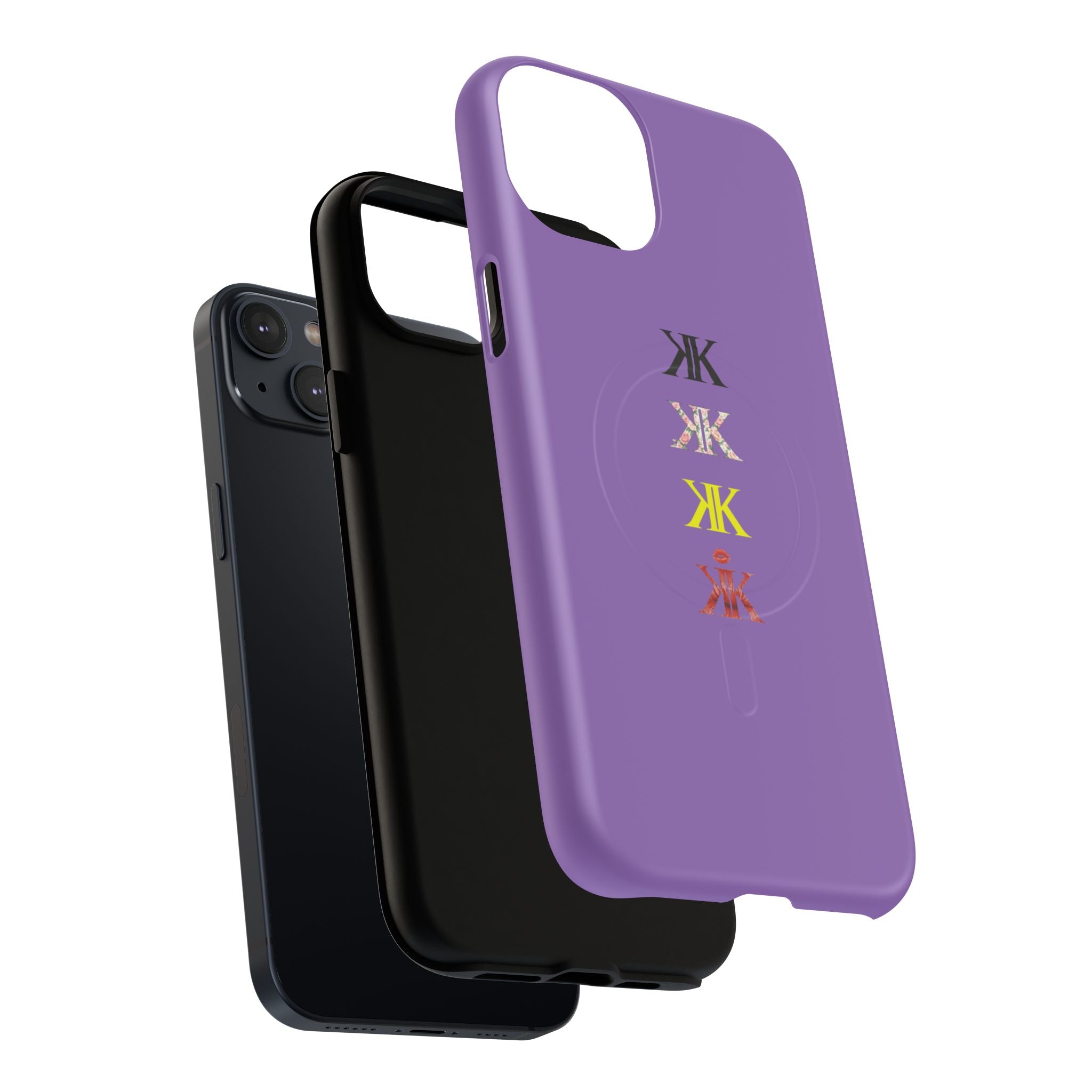Sigil Collection Light Purple Phone Case — Minimalist Monogram Stack Tough Magnetic Case