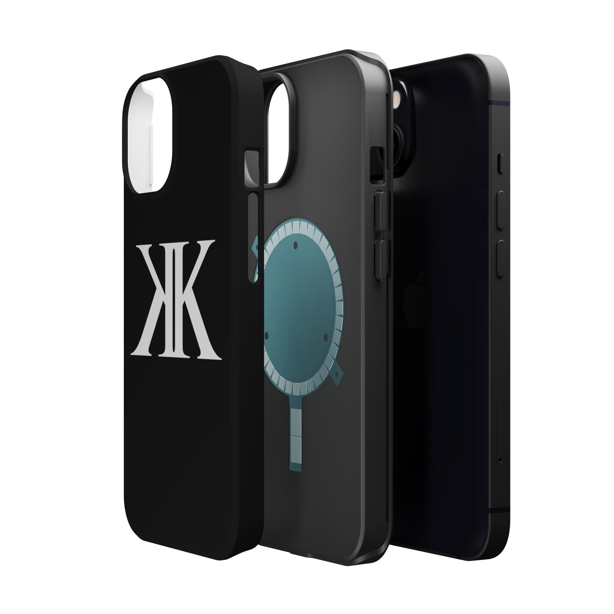 Magnetic Impact-Resistant BLACK Case with Bold KK Monogram