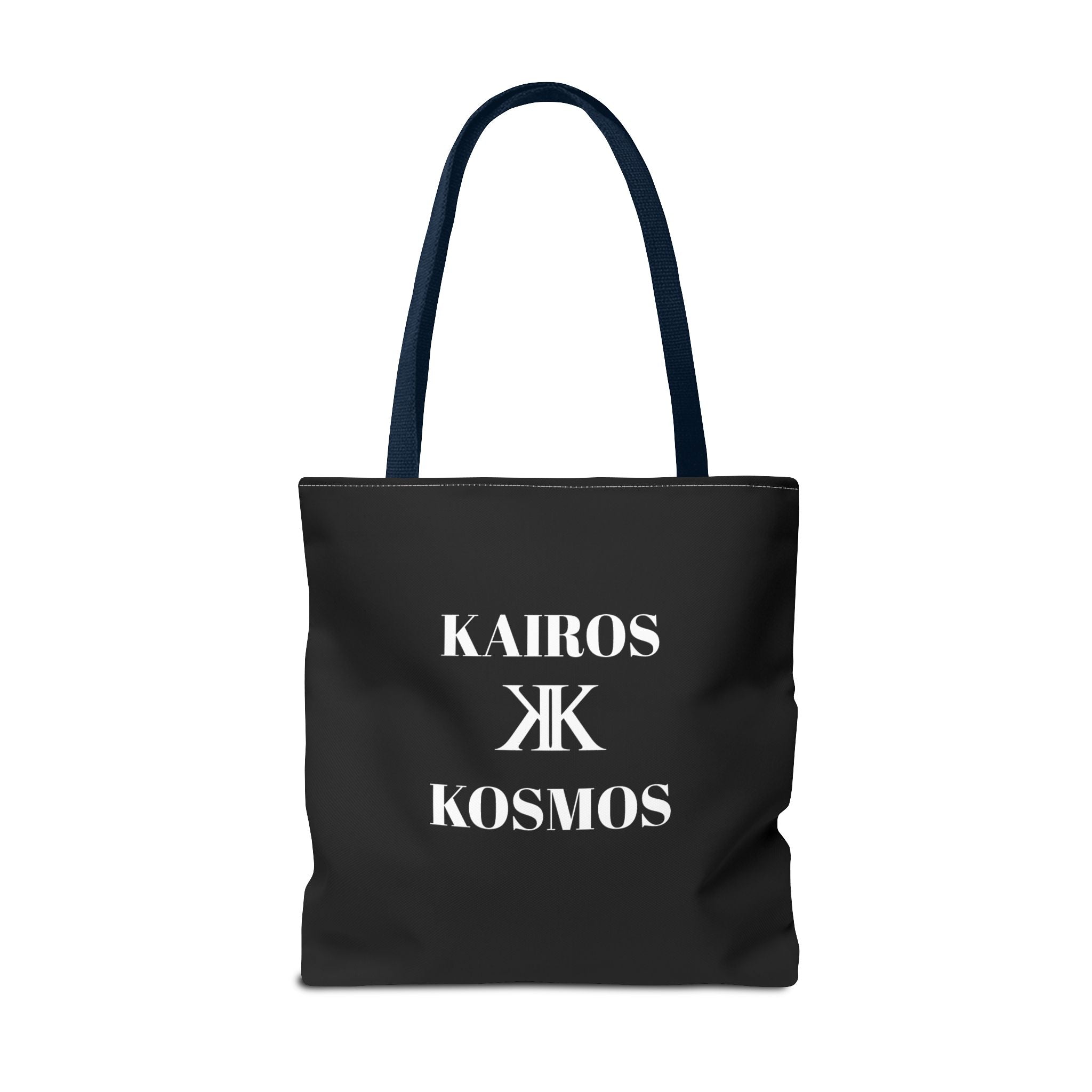 Kairos Kosmos BLACK Tote Bag – Minimalist Monogram Tote
