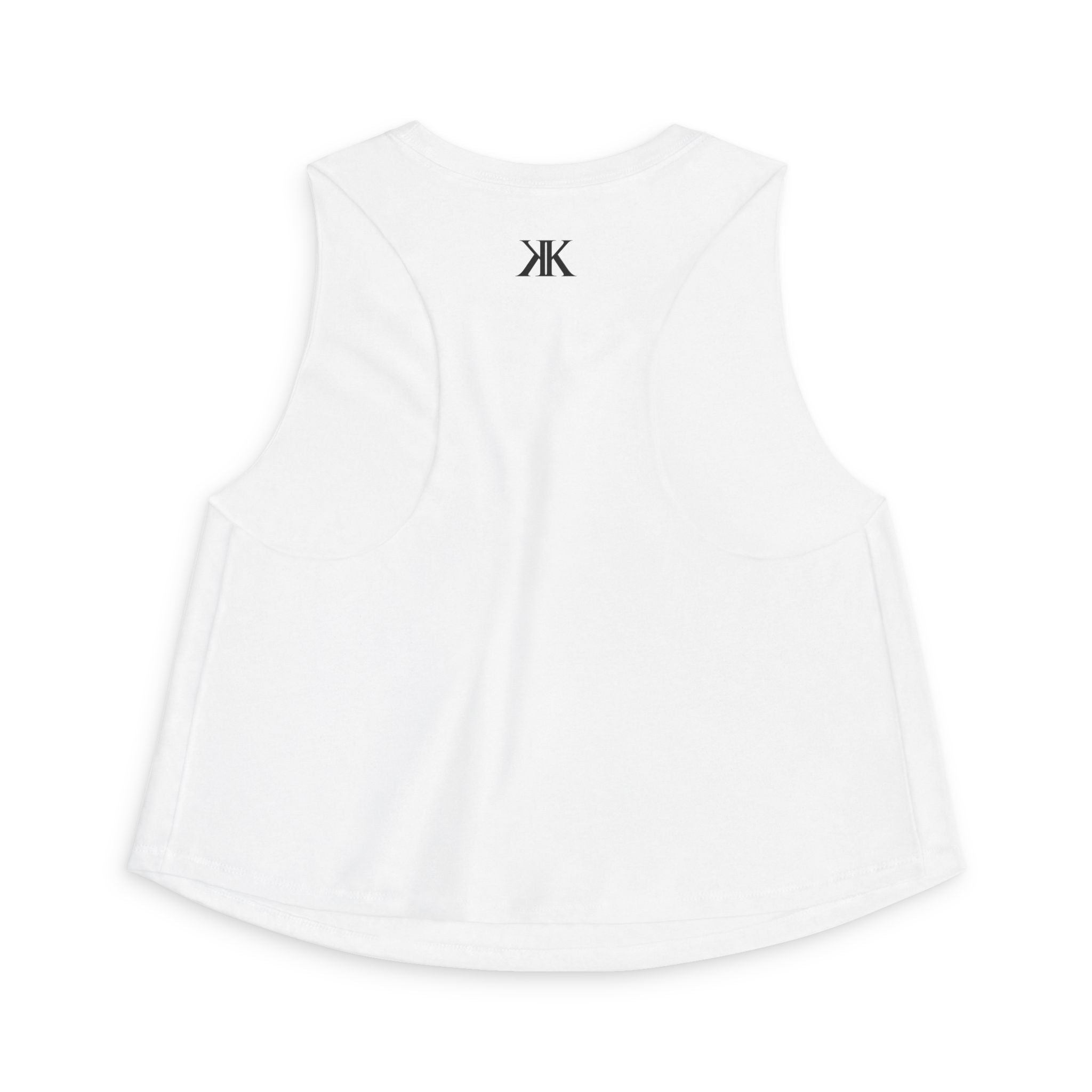 Women's Crop Top with Minimal Double K Logo – Stylish Monogram Tank