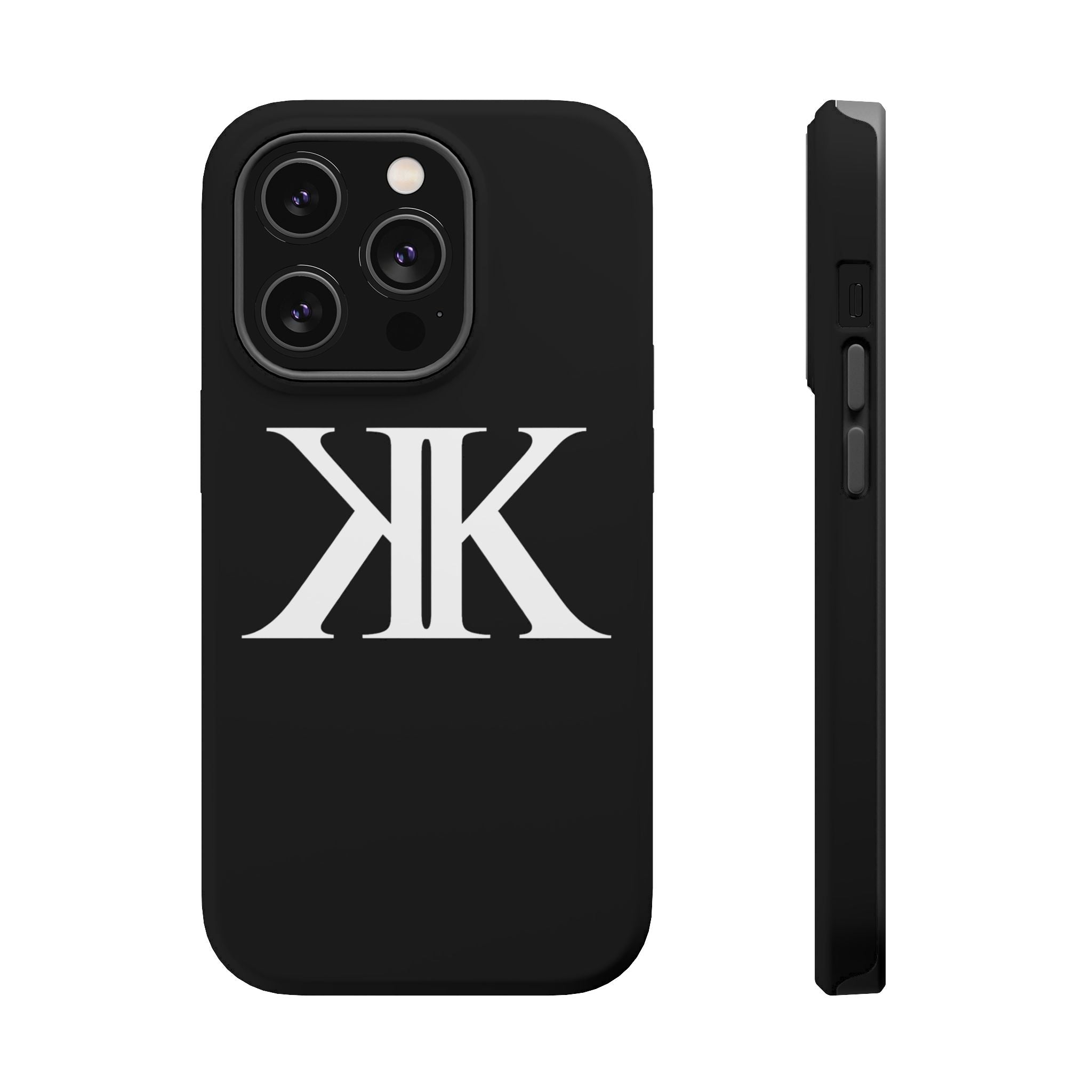 Magnetic Impact-Resistant BLACK Case with Bold KK Monogram