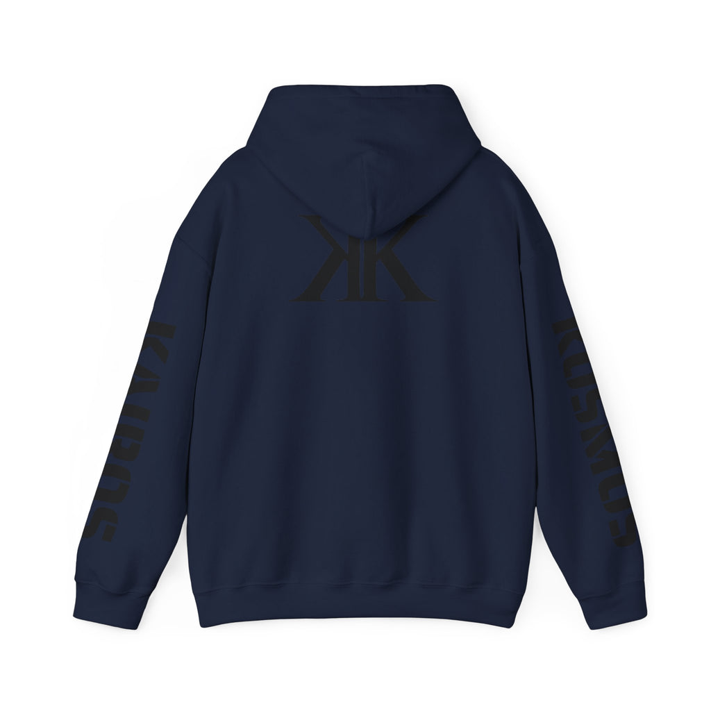 KAIROS KOSMOS Logo Hoodie — Minimalist Black Emblem Pullover