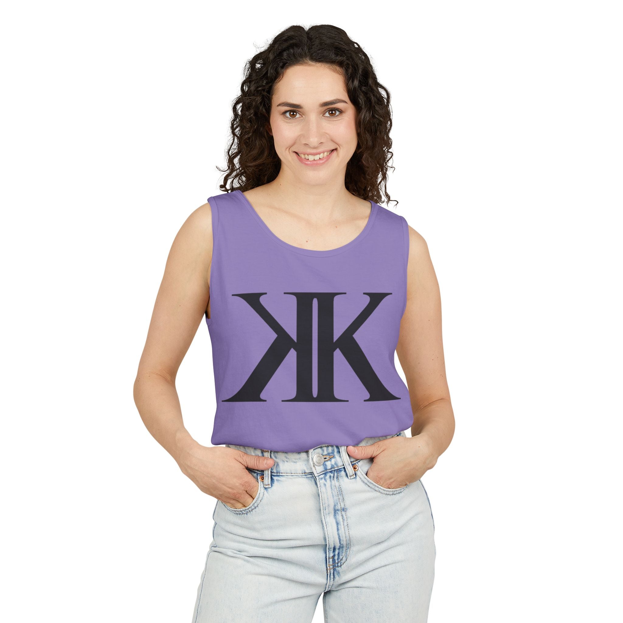 KK Monogram Tank Top — Minimalist Logo Graphic Tank