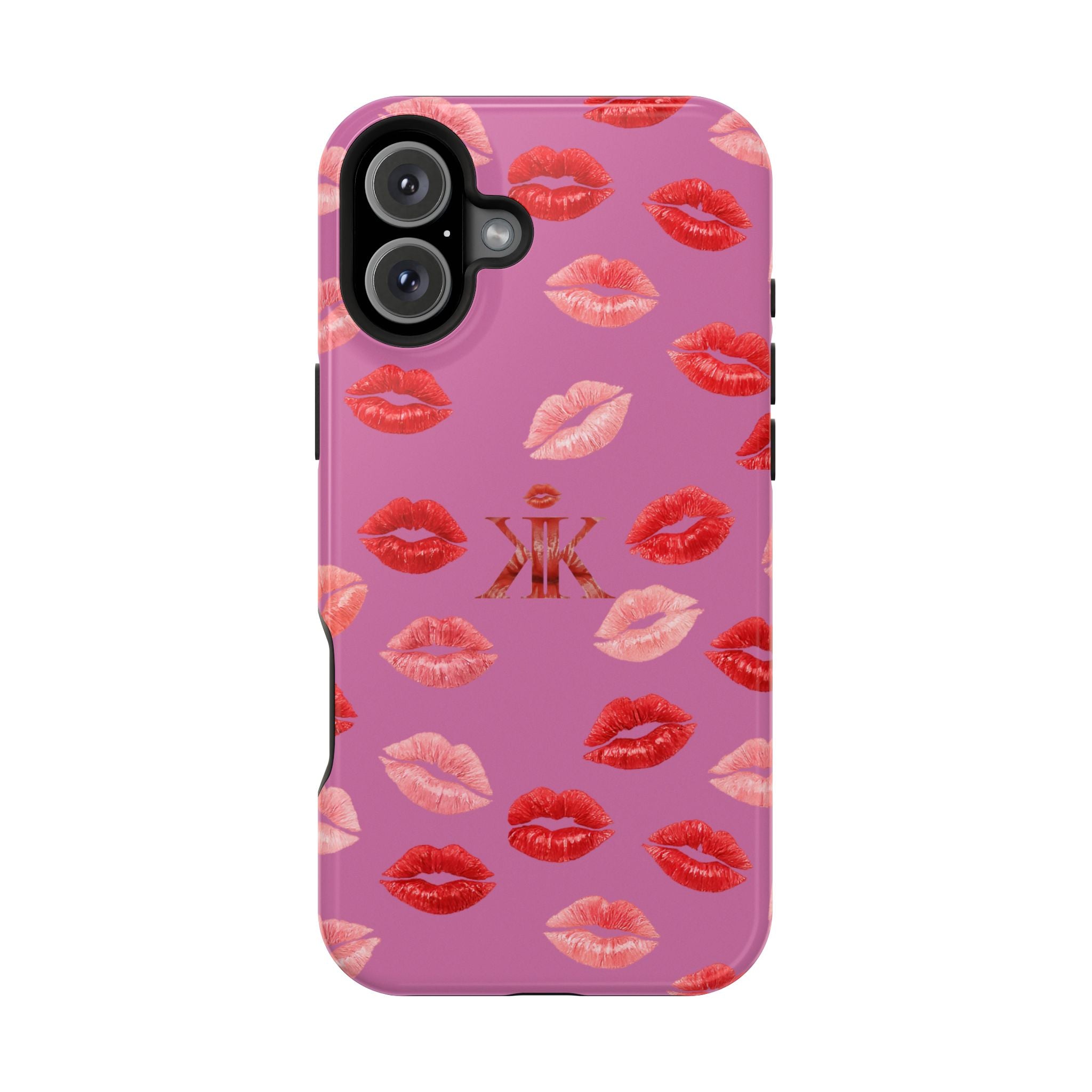 Psyche Collection Light Pink - Kiss Pattern Magnetic Impact Phone Case