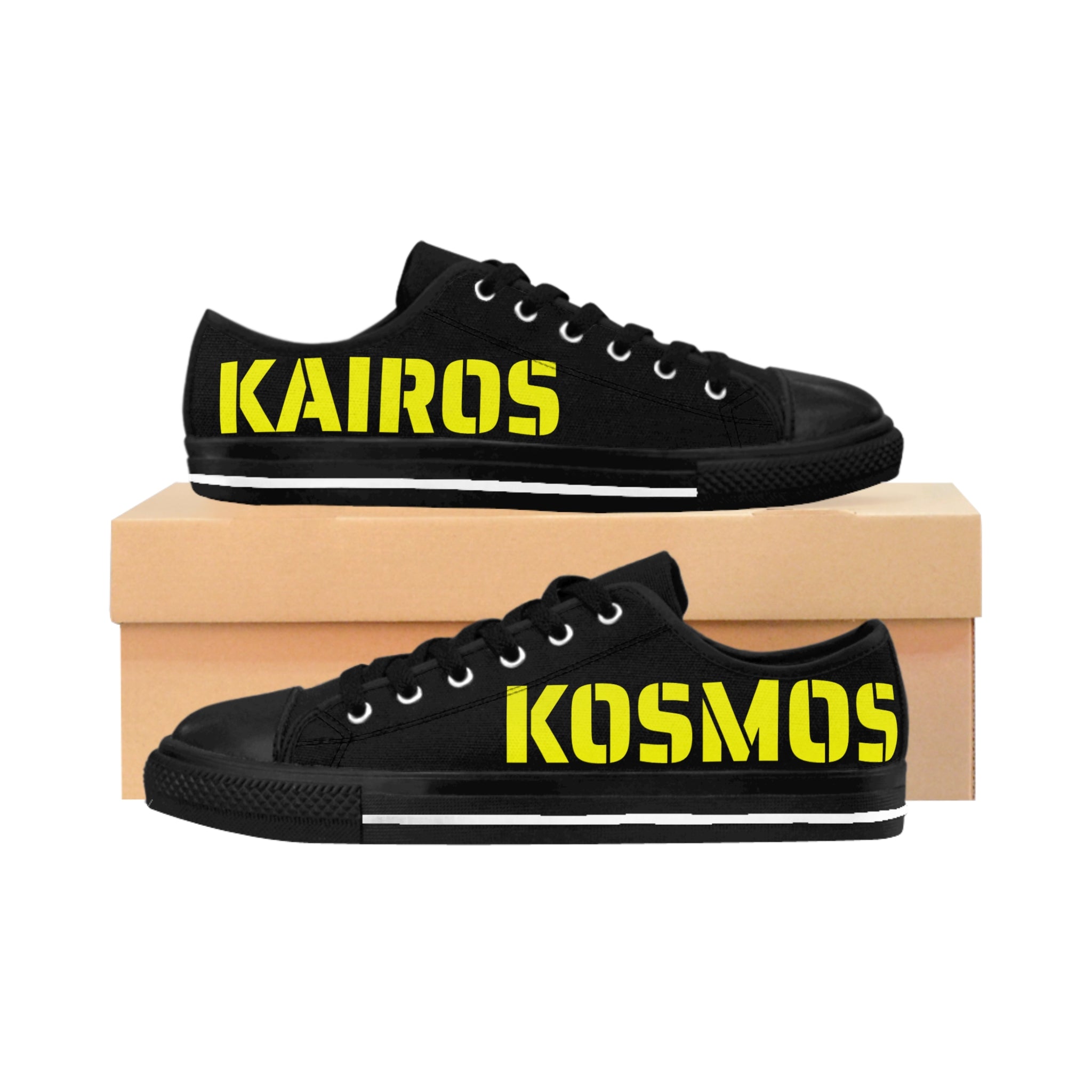 Kairos Kosmos BLACK Sneakers — Low-Top Graphic Men’s Shoes