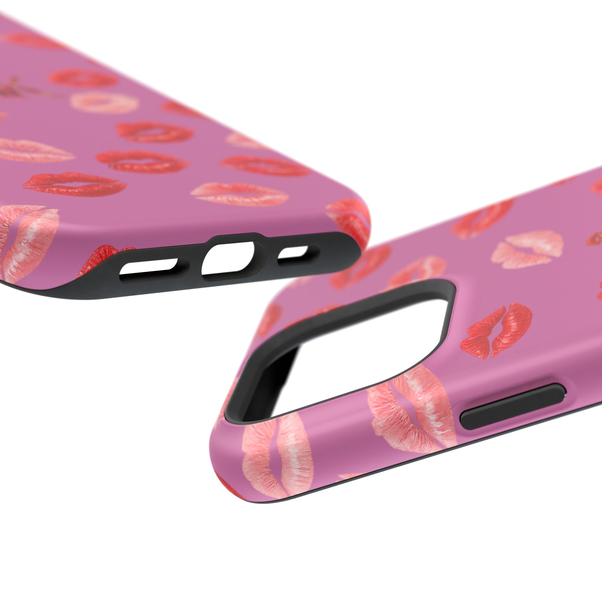 Psyche Collection Light Pink - Kiss Pattern Magnetic Impact Phone Case