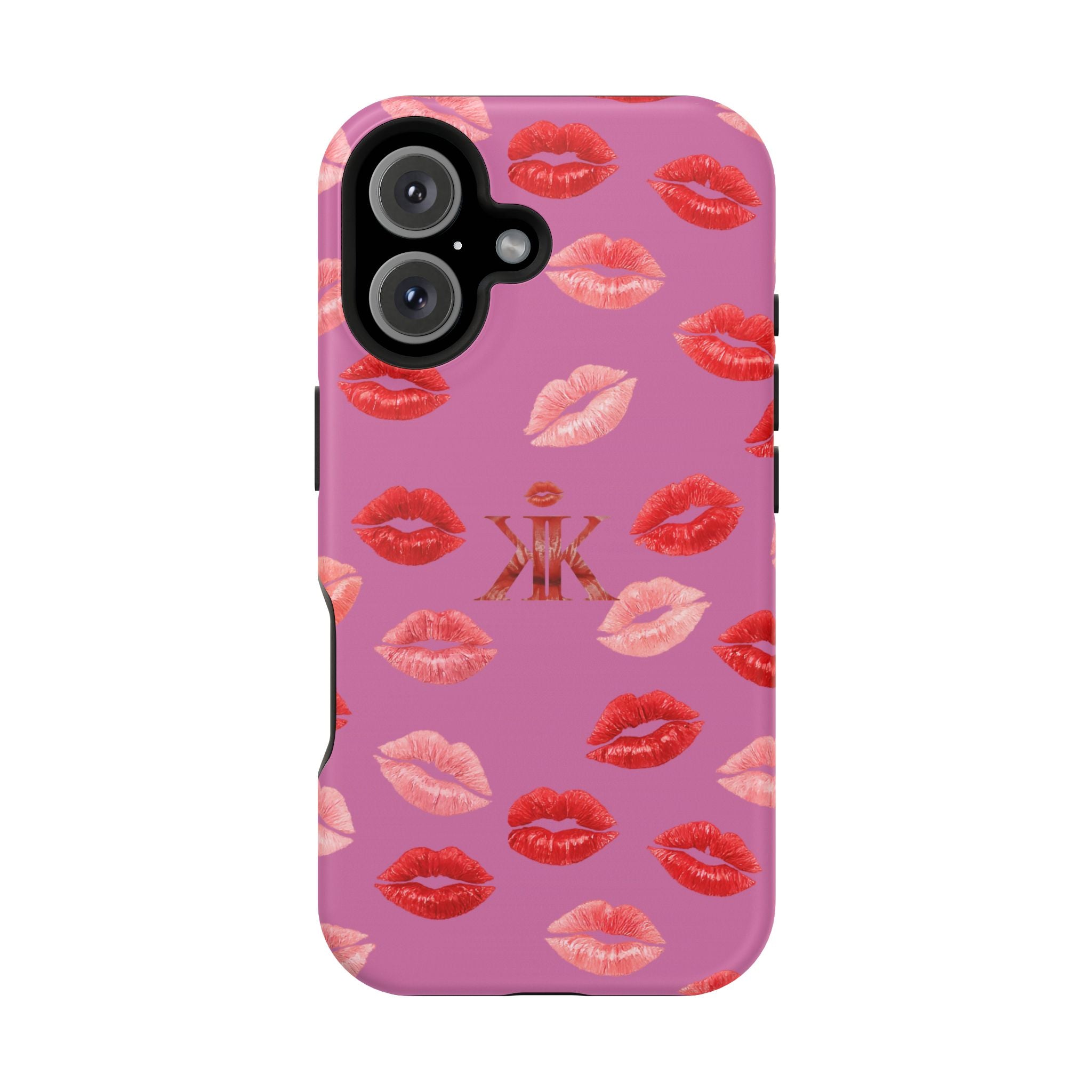 Psyche Collection Light Pink - Kiss Pattern Magnetic Impact Phone Case