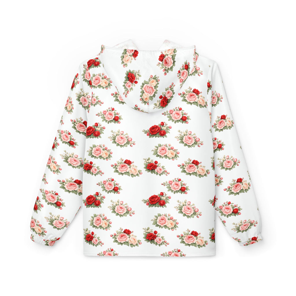 Anthos Collection Floral Rose Panel Windbreaker Jacket