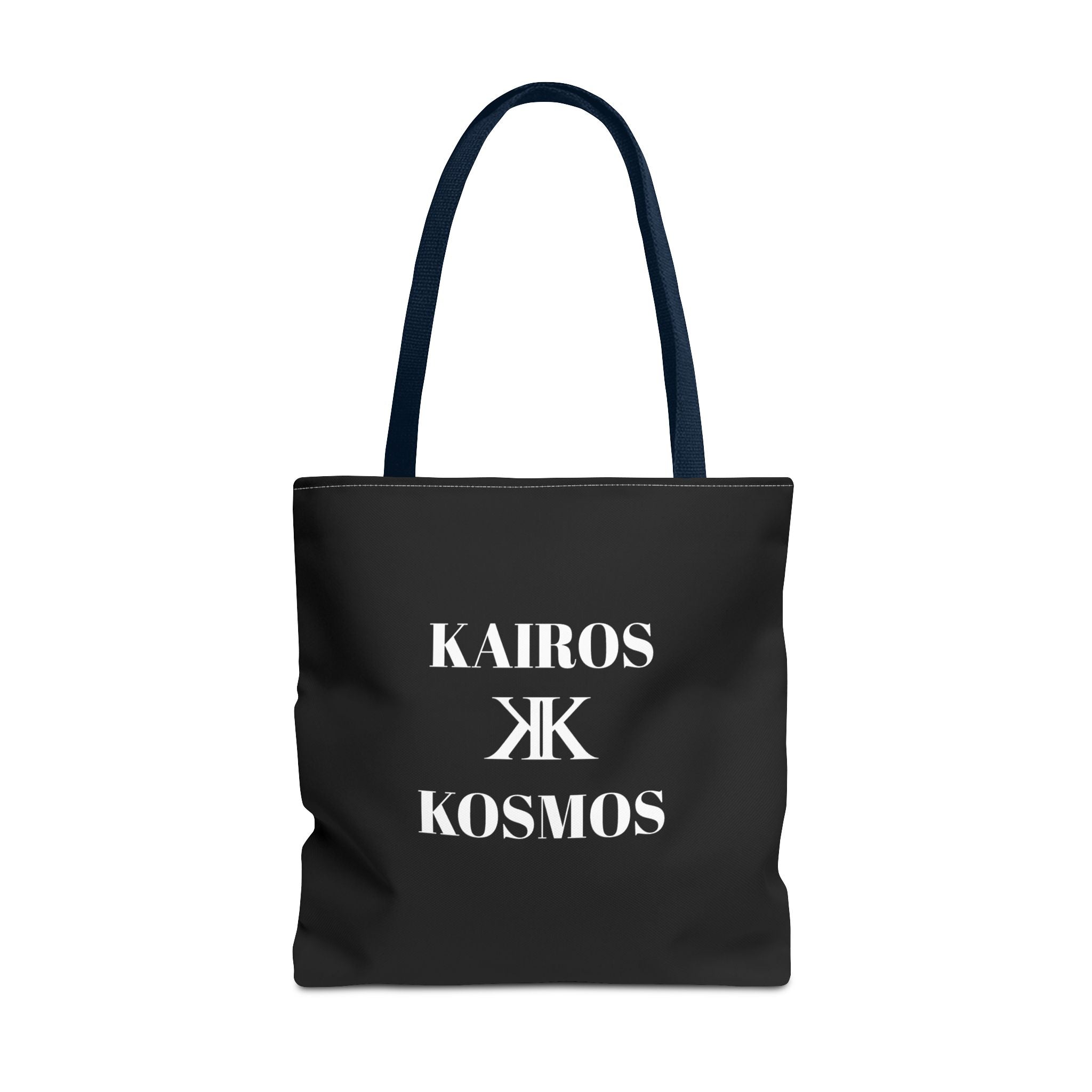 Kairos Kosmos BLACK Tote Bag – Minimalist Monogram Tote