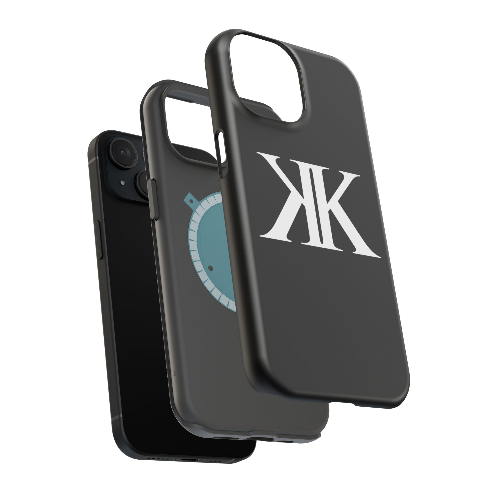Magnetic Impact-Resistant BLACK Case with Bold KK Monogram