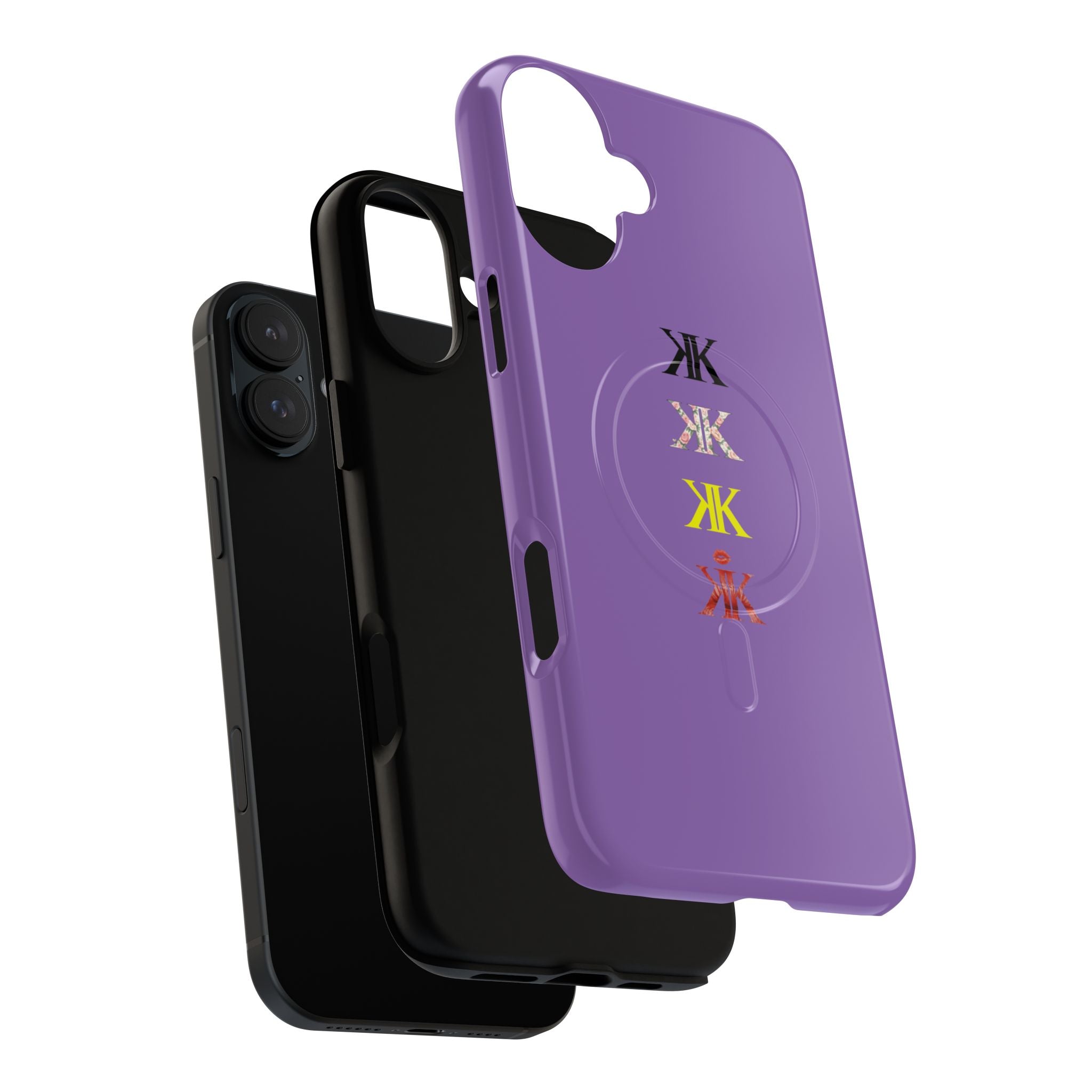 Sigil Collection Light Purple Phone Case — Minimalist Monogram Stack Tough Magnetic Case