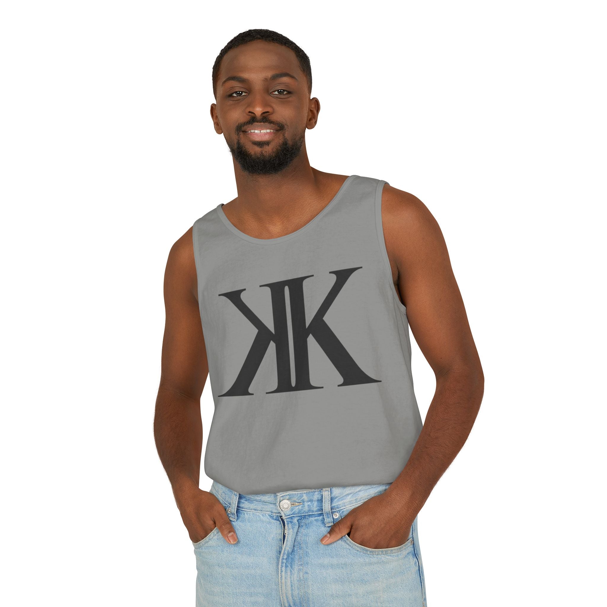 KK Monogram Tank Top — Minimalist Logo Graphic Tank