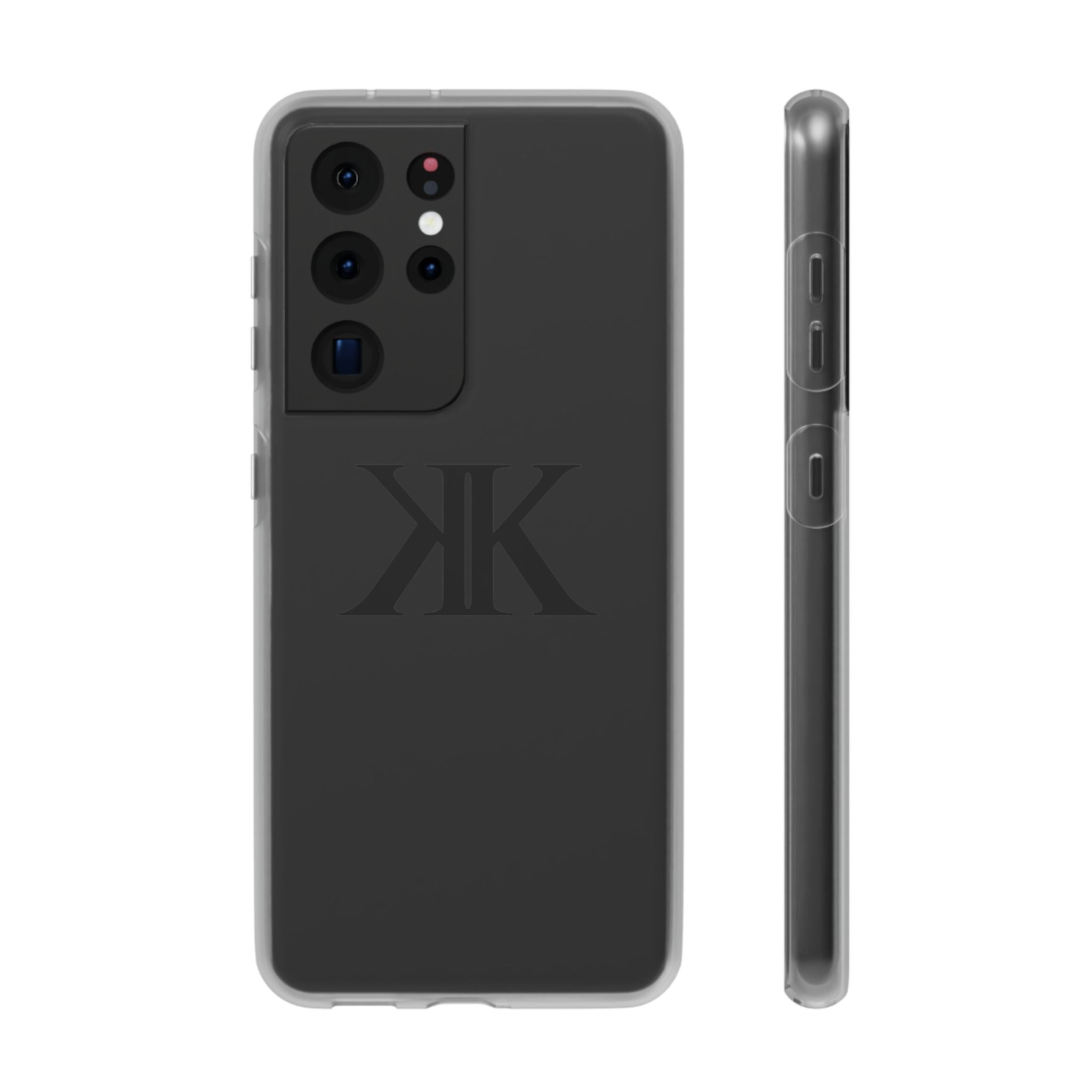 Monogram KK Phone Case — Minimalist Black Logo Flexi Case