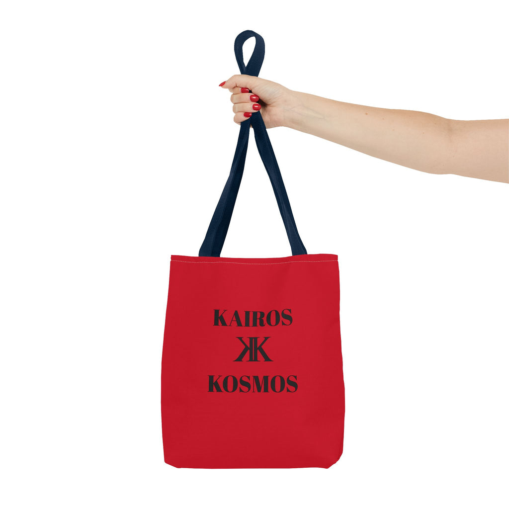 Kairos Kosmos RED Tote Bag – Minimalist Monogram Tote