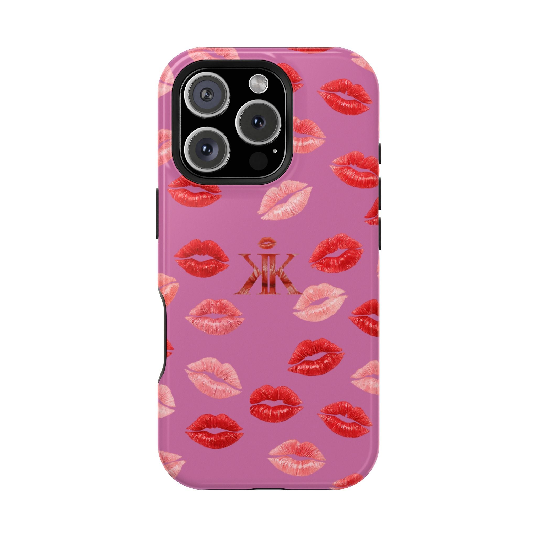 Psyche Collection Light Pink - Kiss Pattern Magnetic Impact Phone Case