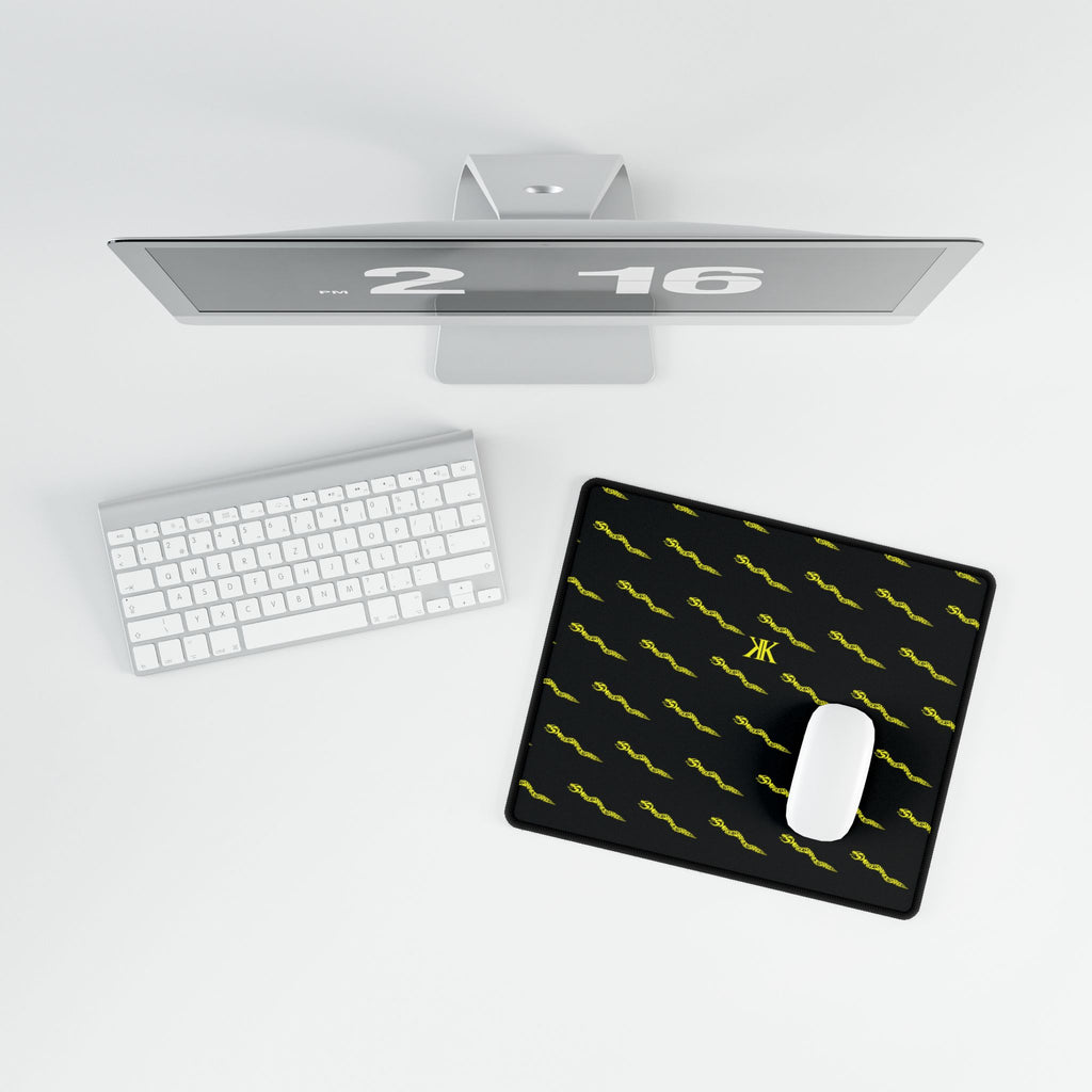 Aspis Collection Patterned Desk Mat — Sleek Gaming/Office Mousepad with 'KK' Monogram