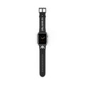 Watch Band BLACK — Leather Strap with "GIVE NO FU*KS!" Text