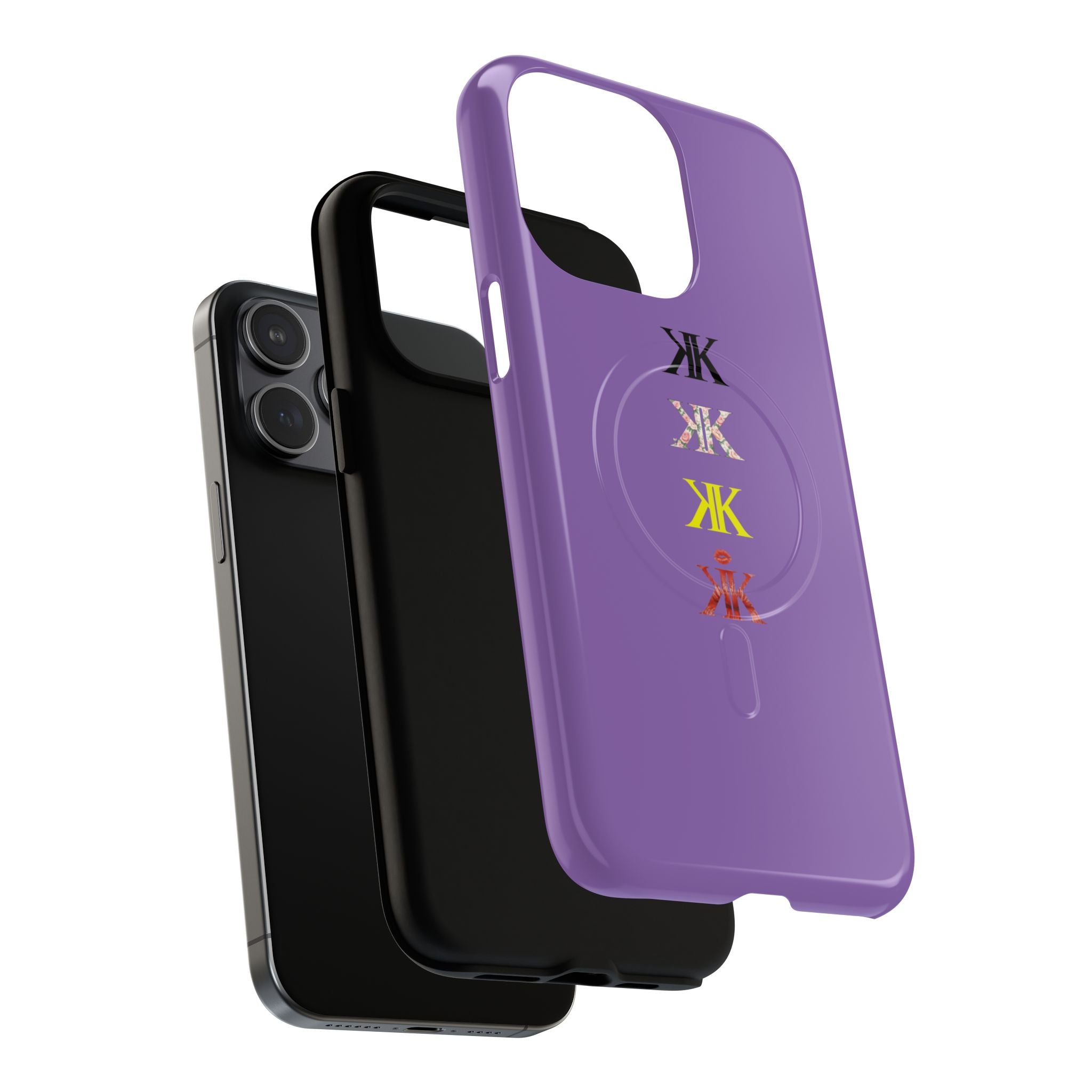 Sigil Collection Light Purple Phone Case — Minimalist Monogram Stack Tough Magnetic Case
