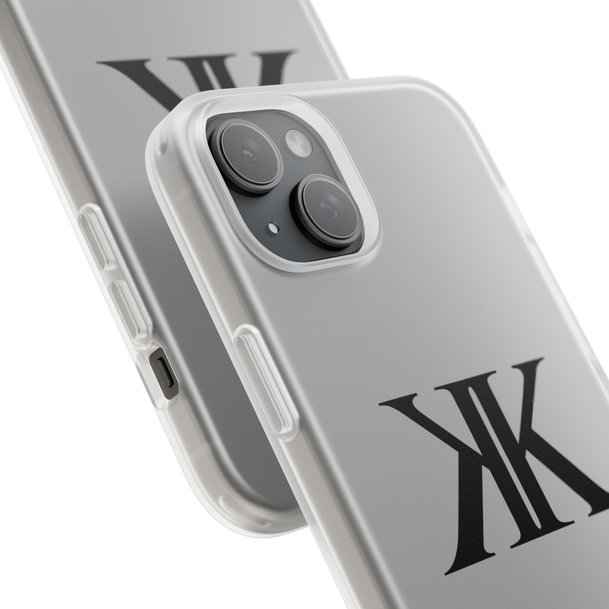 Monogram KK Phone Case — Minimalist Black Logo Flexi Case