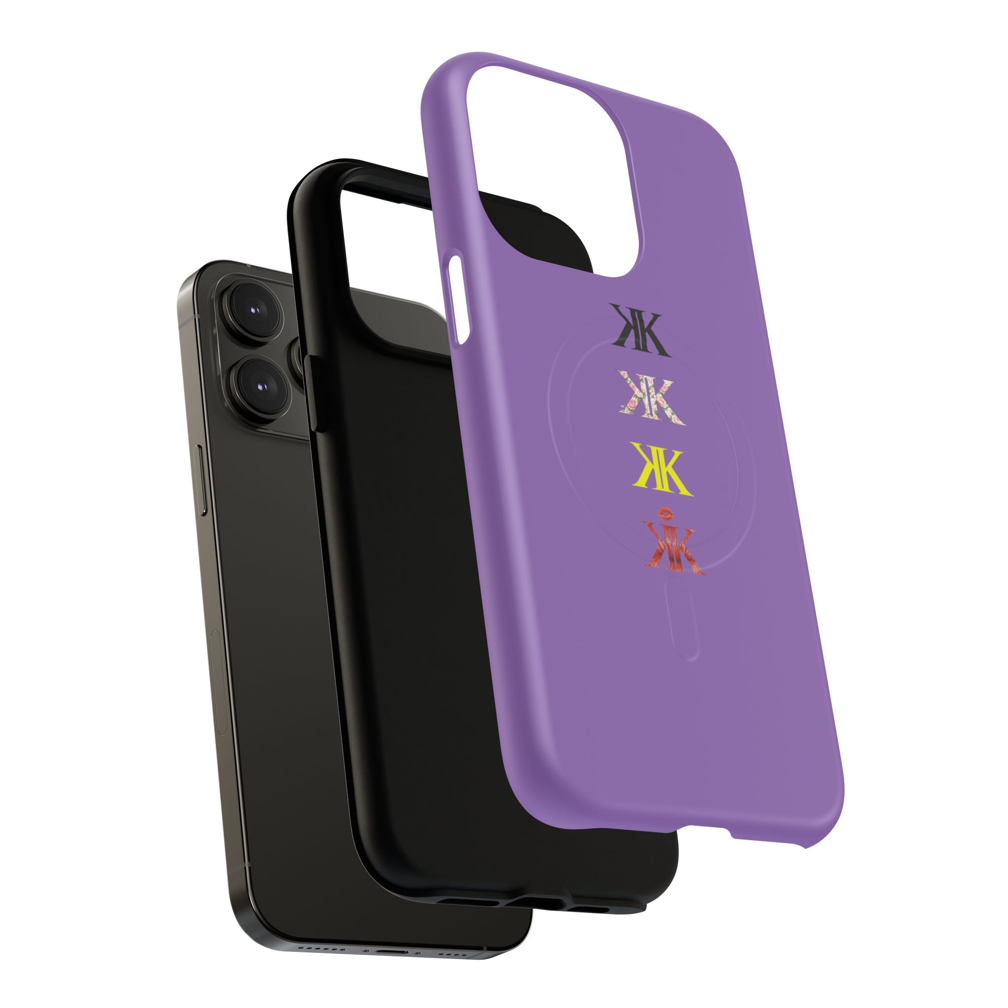 Sigil Collection Light Purple Phone Case — Minimalist Monogram Stack Tough Magnetic Case