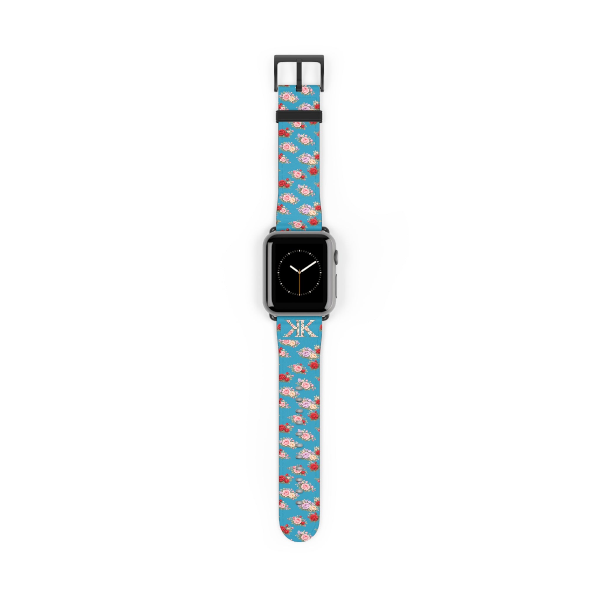 Anthos Collection Turquoise Floral Vintage Watch Band — Apple Watch Strap