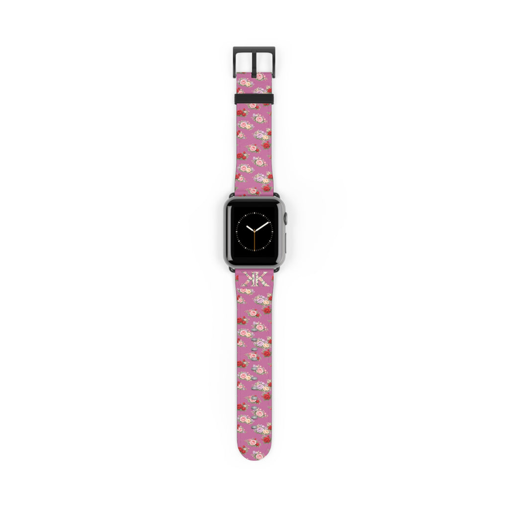 Anthos Collection Light Pink Floral Vintage Watch Band — Apple Watch Strap