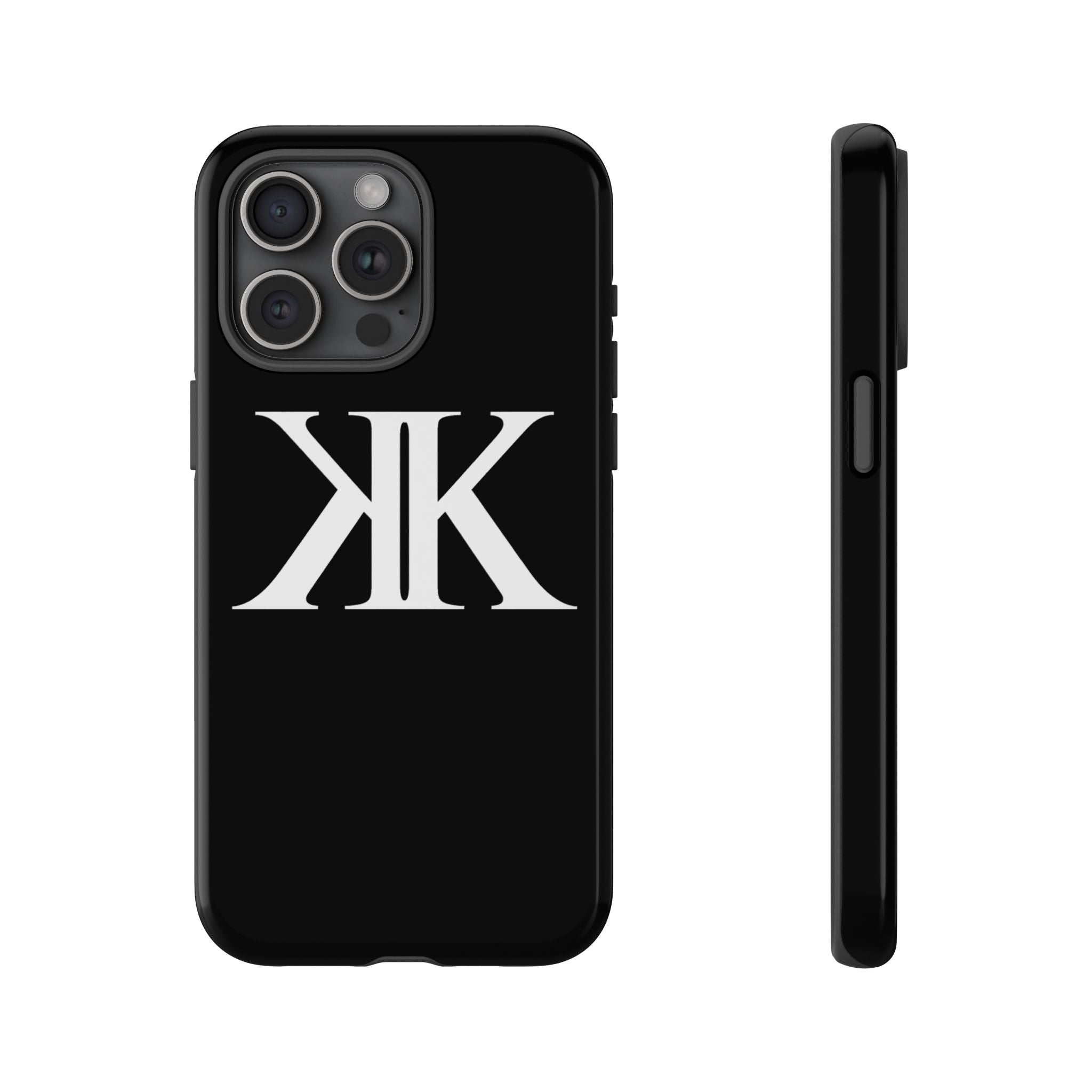 Monogram KK Phone Case BLACK — Tough Protective iPhone Cover