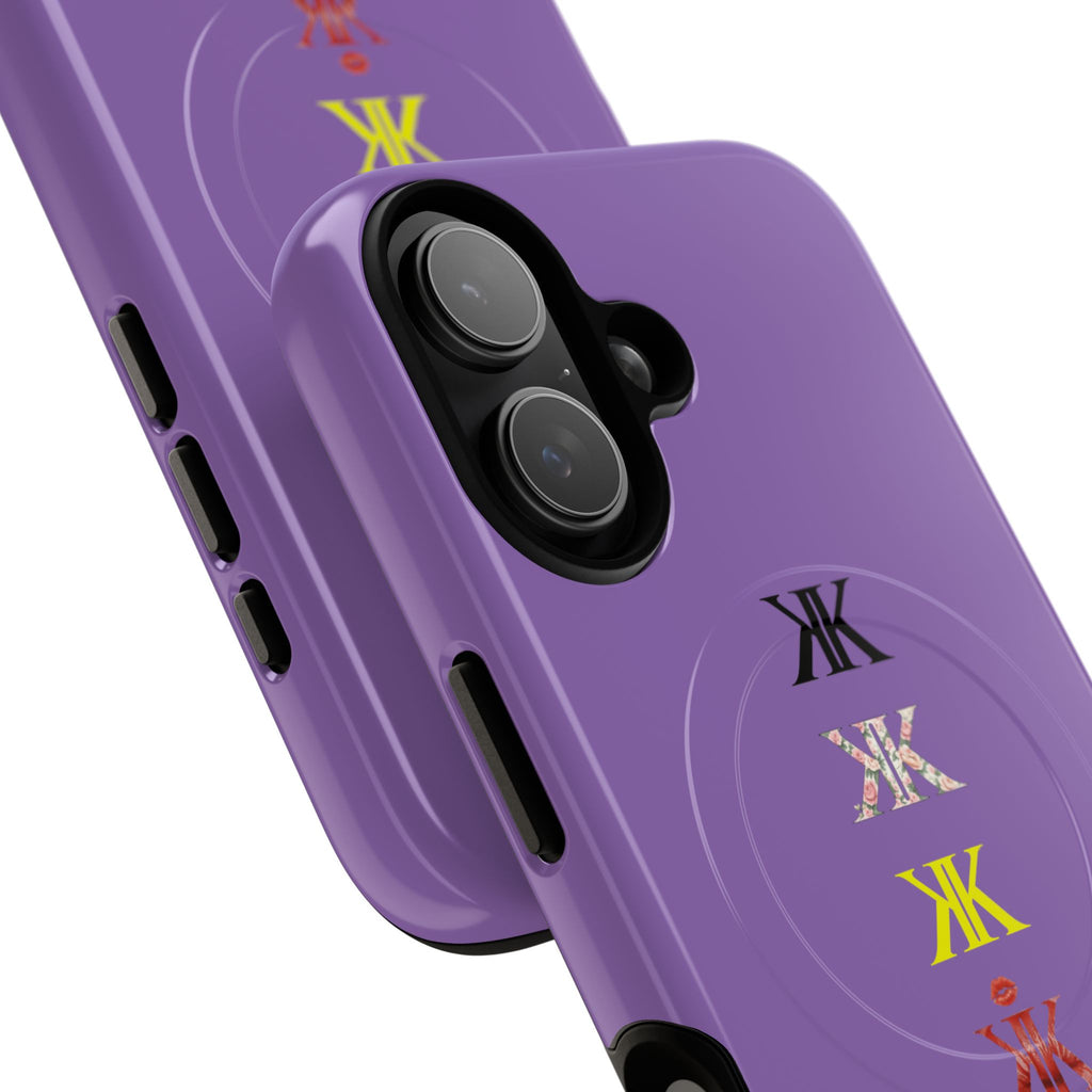 Sigil Collection Light Purple Phone Case — Minimalist Monogram Stack Tough Magnetic Case
