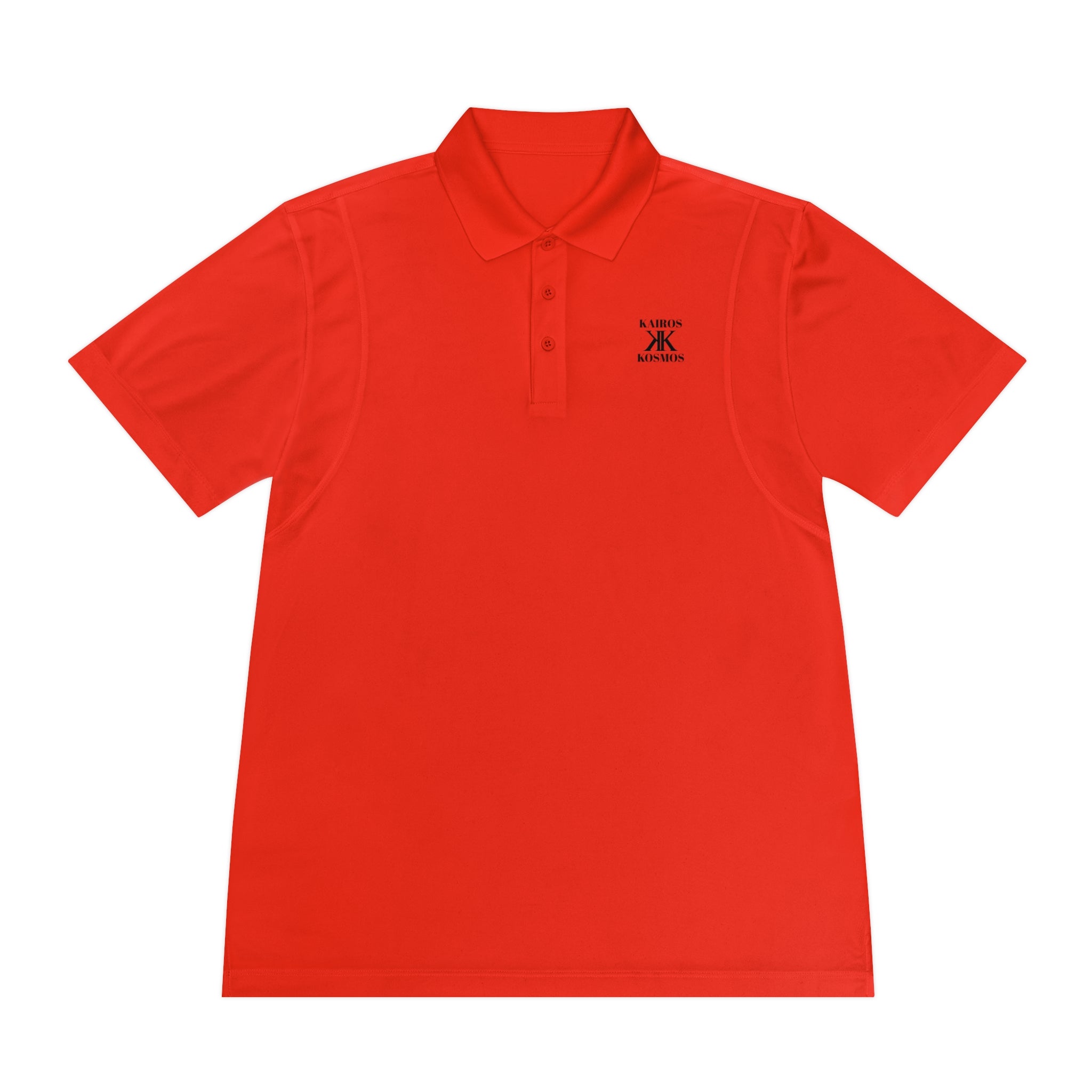 Classic Men’s Sport Polo — Minimalist Kairos Kosmos Logo Chest Shirt