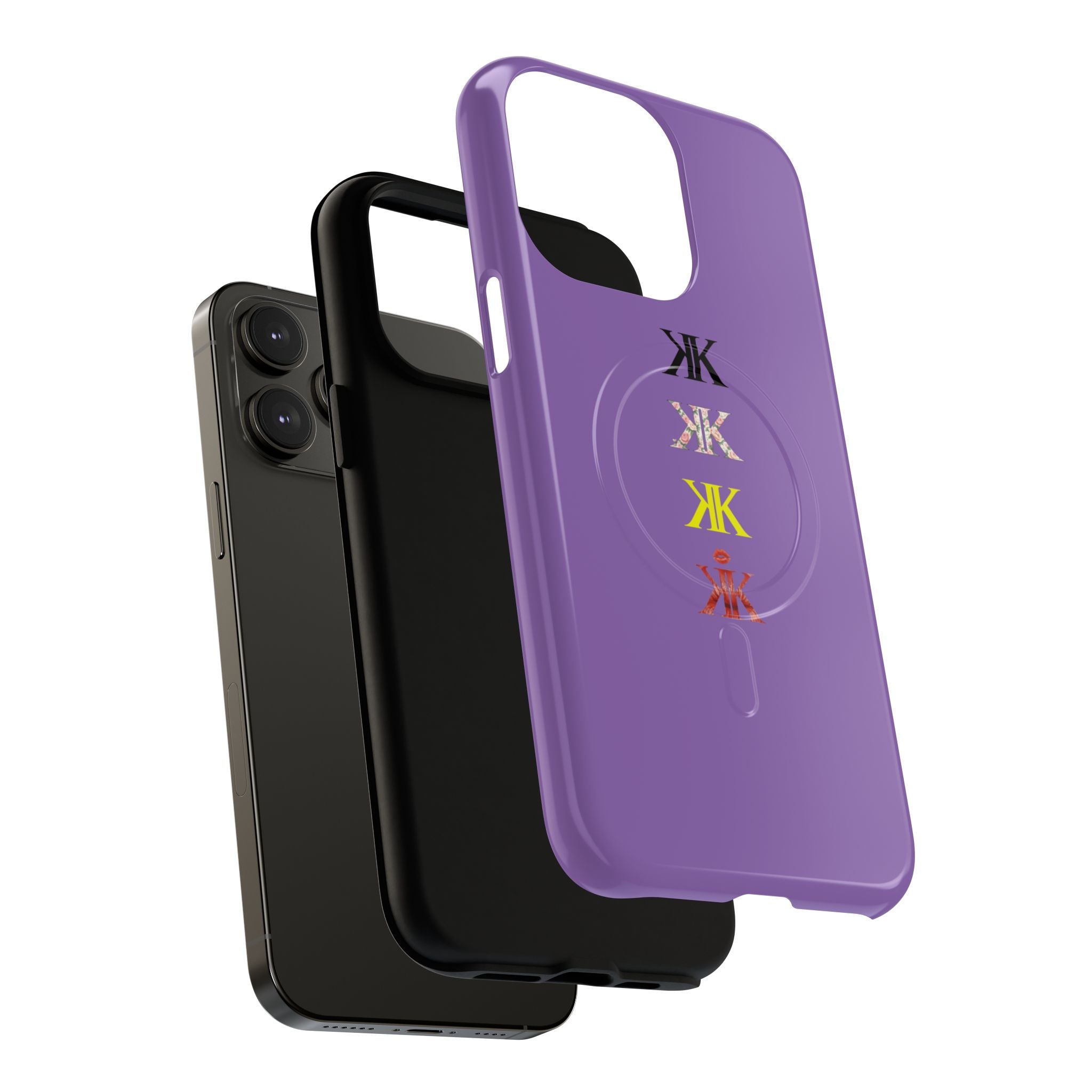 Sigil Collection Light Purple Phone Case — Minimalist Monogram Stack Tough Magnetic Case