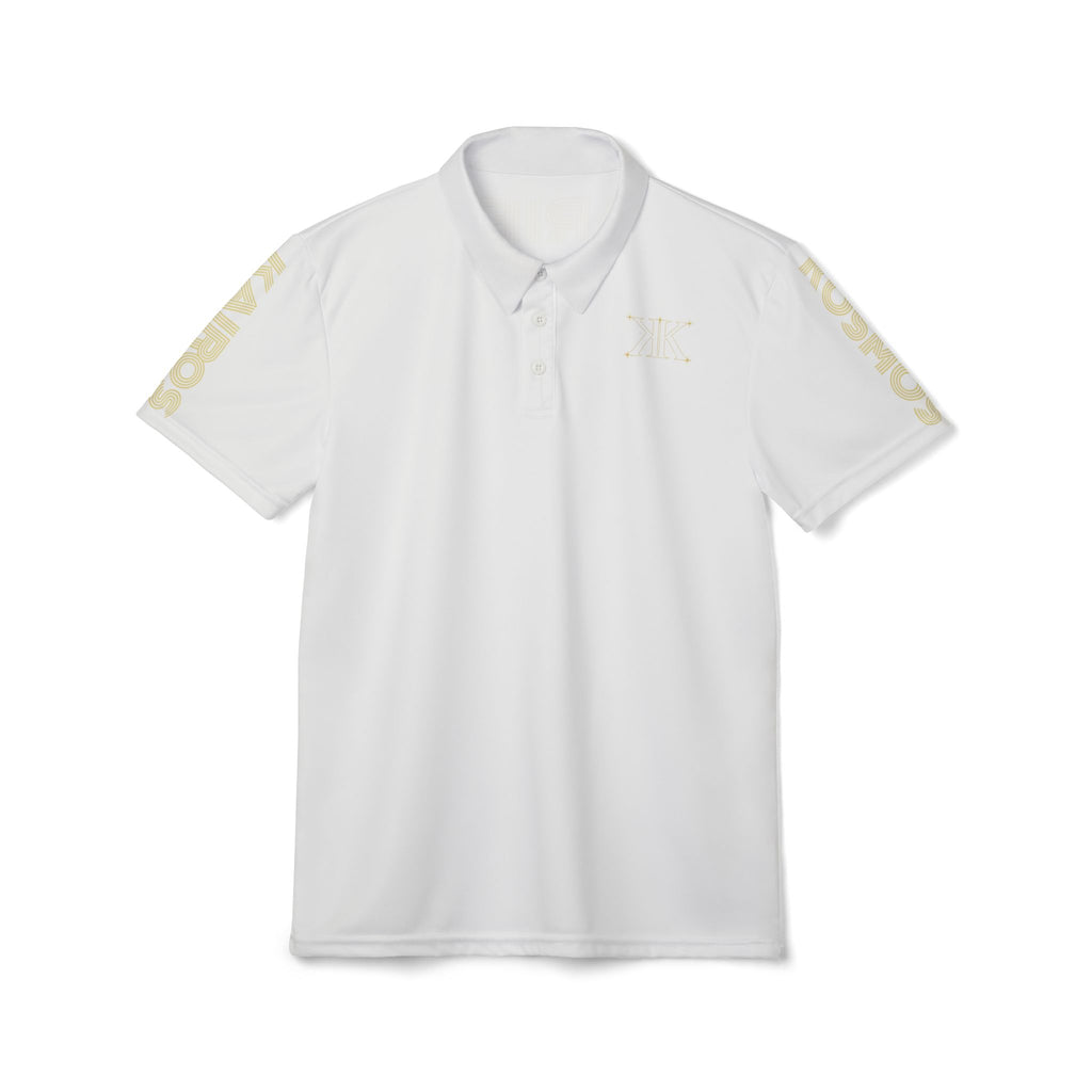 Aether Collection White Aries Polo Shirt —  Casual Work & Golf Polo