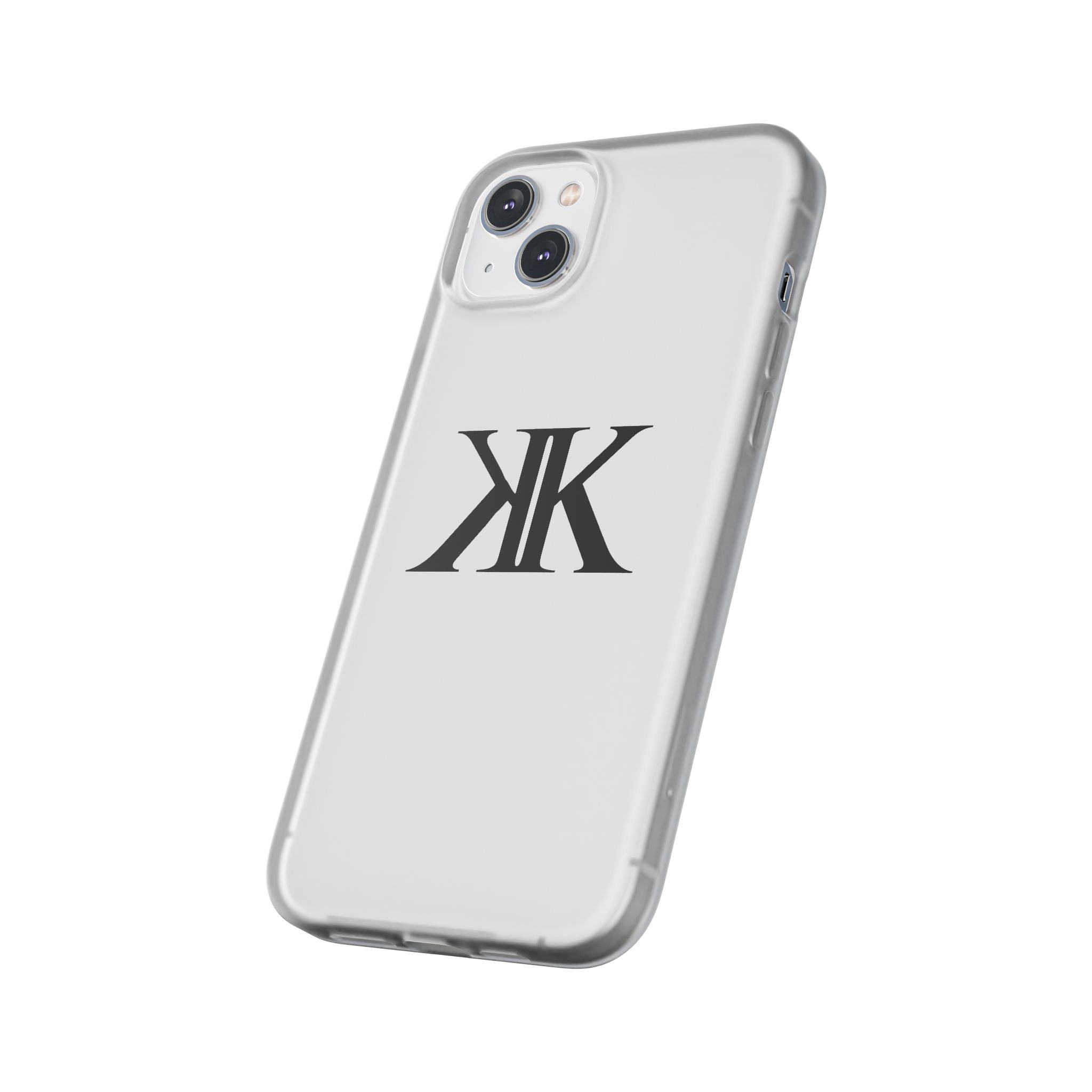 Monogram KK Phone Case — Minimalist Black Logo Flexi Case