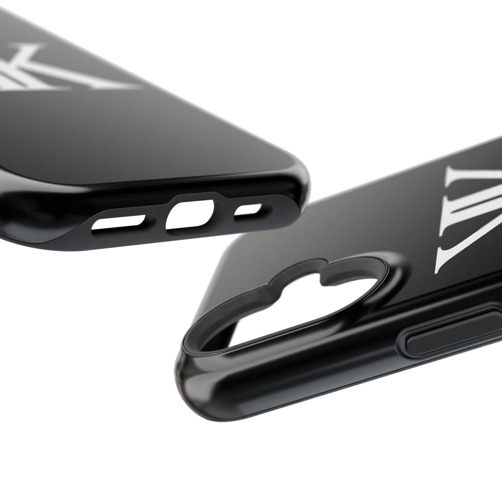 Magnetic Impact-Resistant BLACK Case with Bold KK Monogram