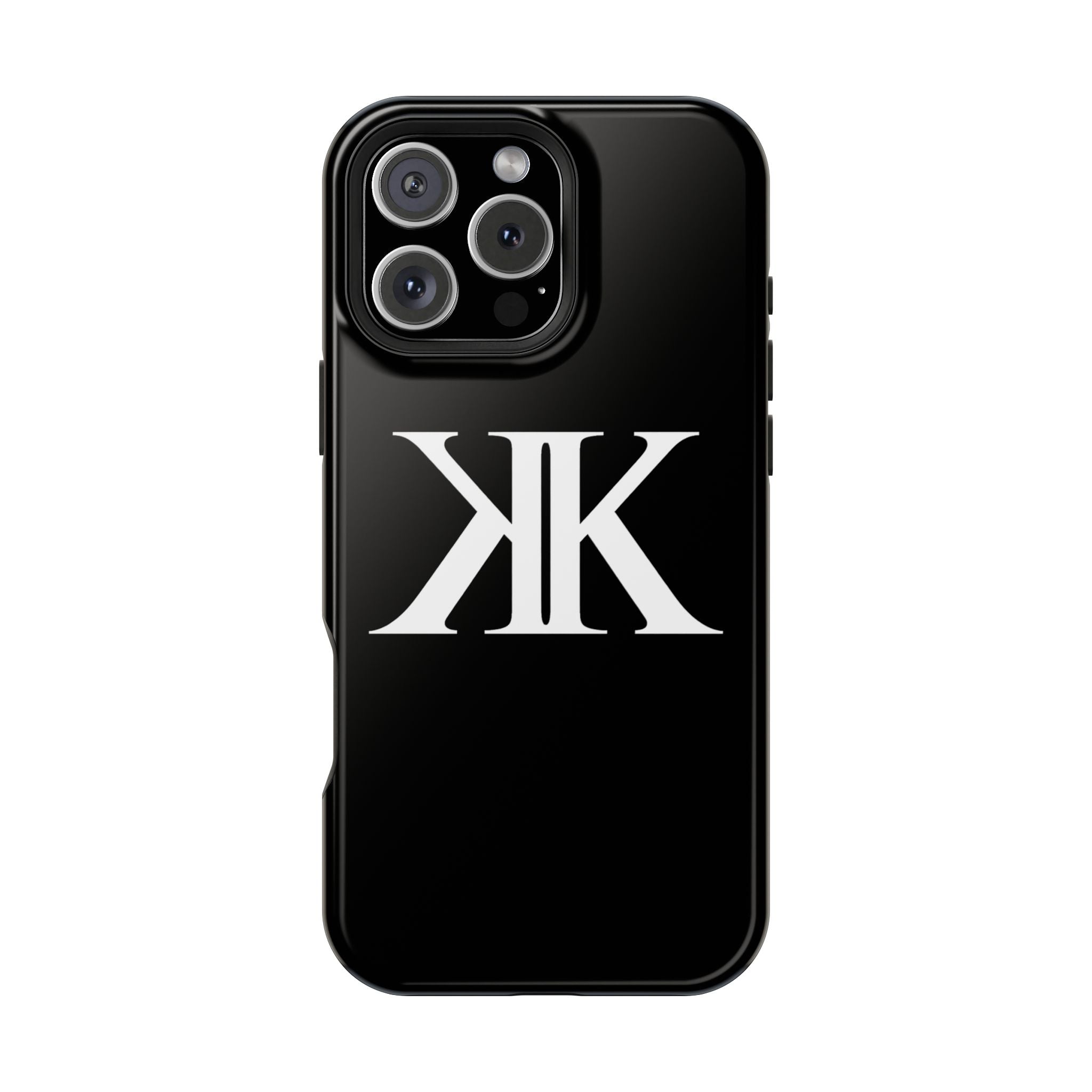 Magnetic Impact-Resistant BLACK Case with Bold KK Monogram