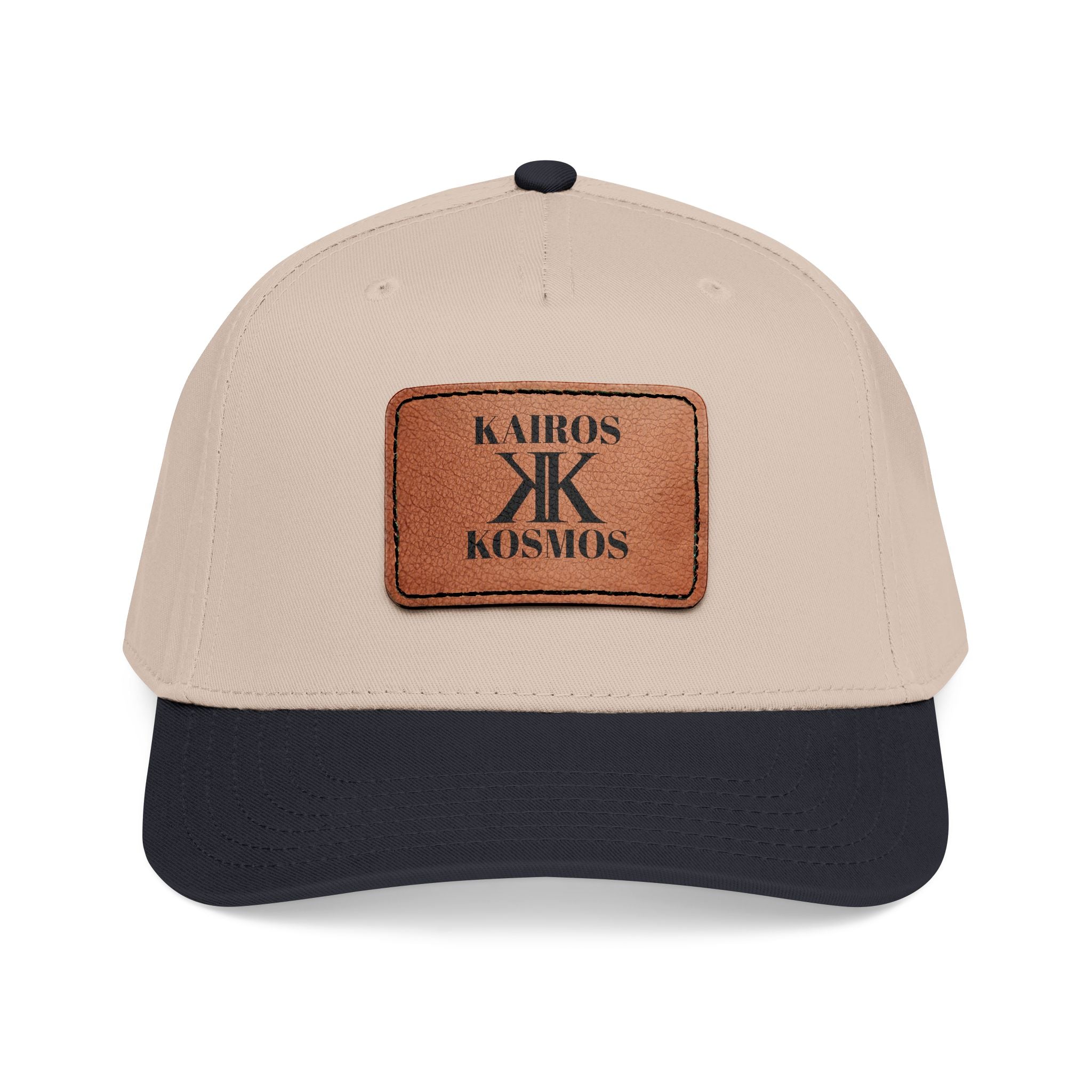 Leather Patch Baseball Cap — Kiros Kosmos Logo