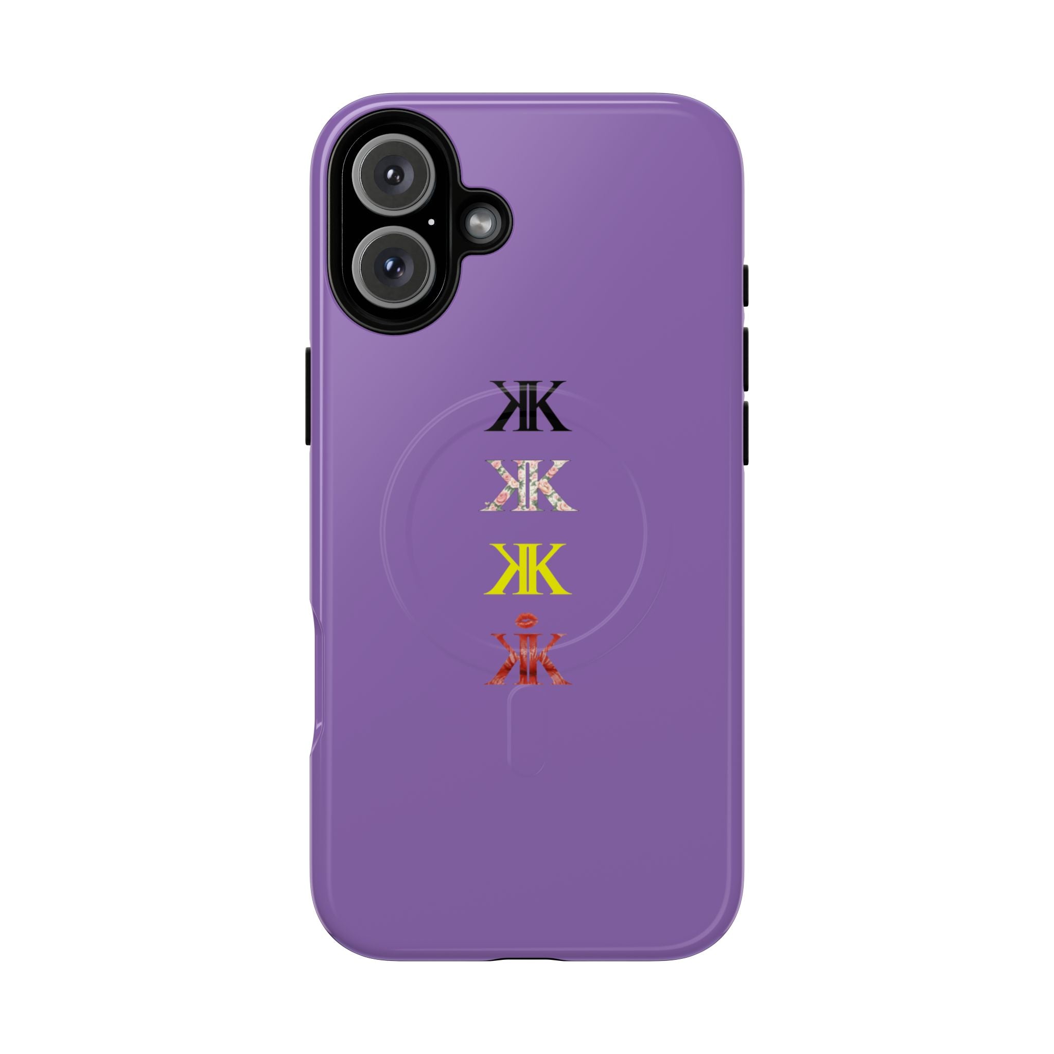 Sigil Collection Light Purple Phone Case — Minimalist Monogram Stack Tough Magnetic Case