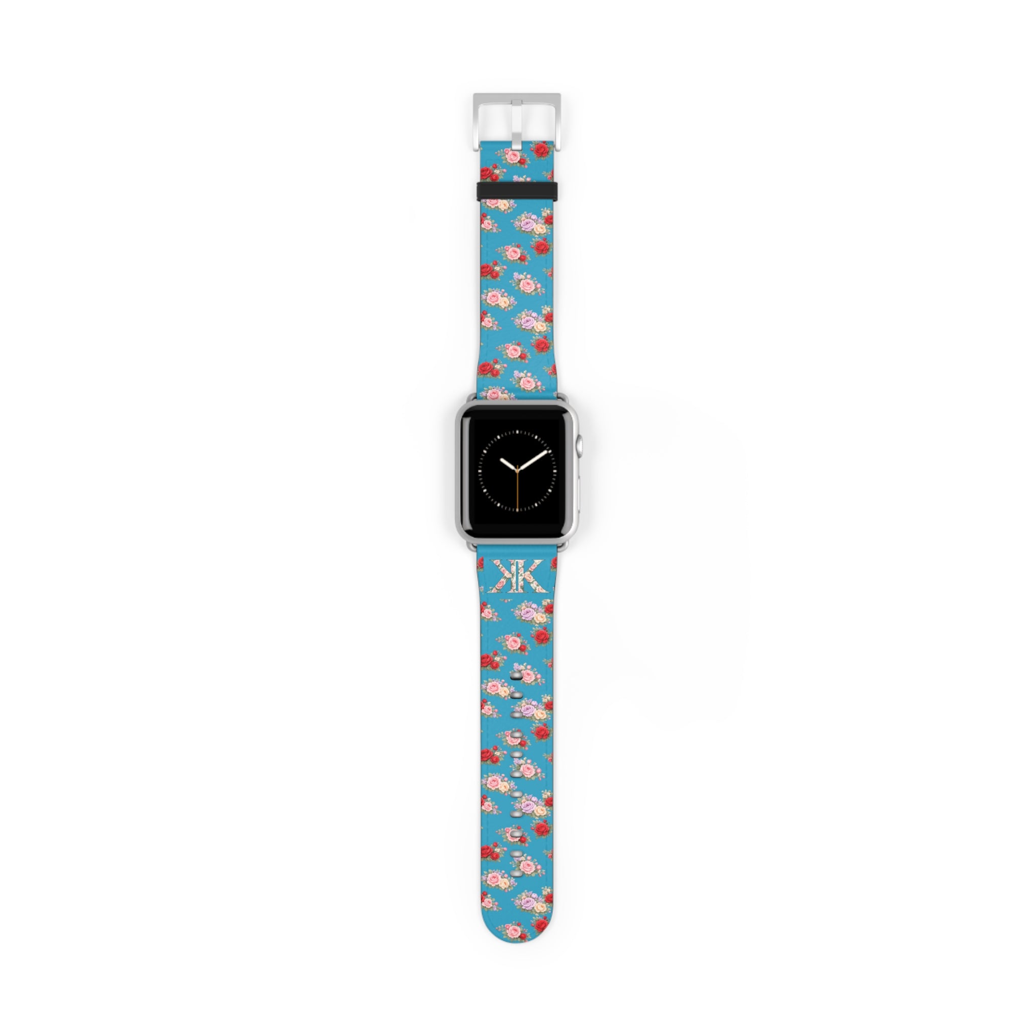 Anthos Collection Turquoise Floral Vintage Watch Band — Apple Watch Strap