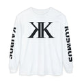 KOSMOS Monogram Uni-Sex Long Sleeve Tee — Bold Black Logo Sleeve Shirt