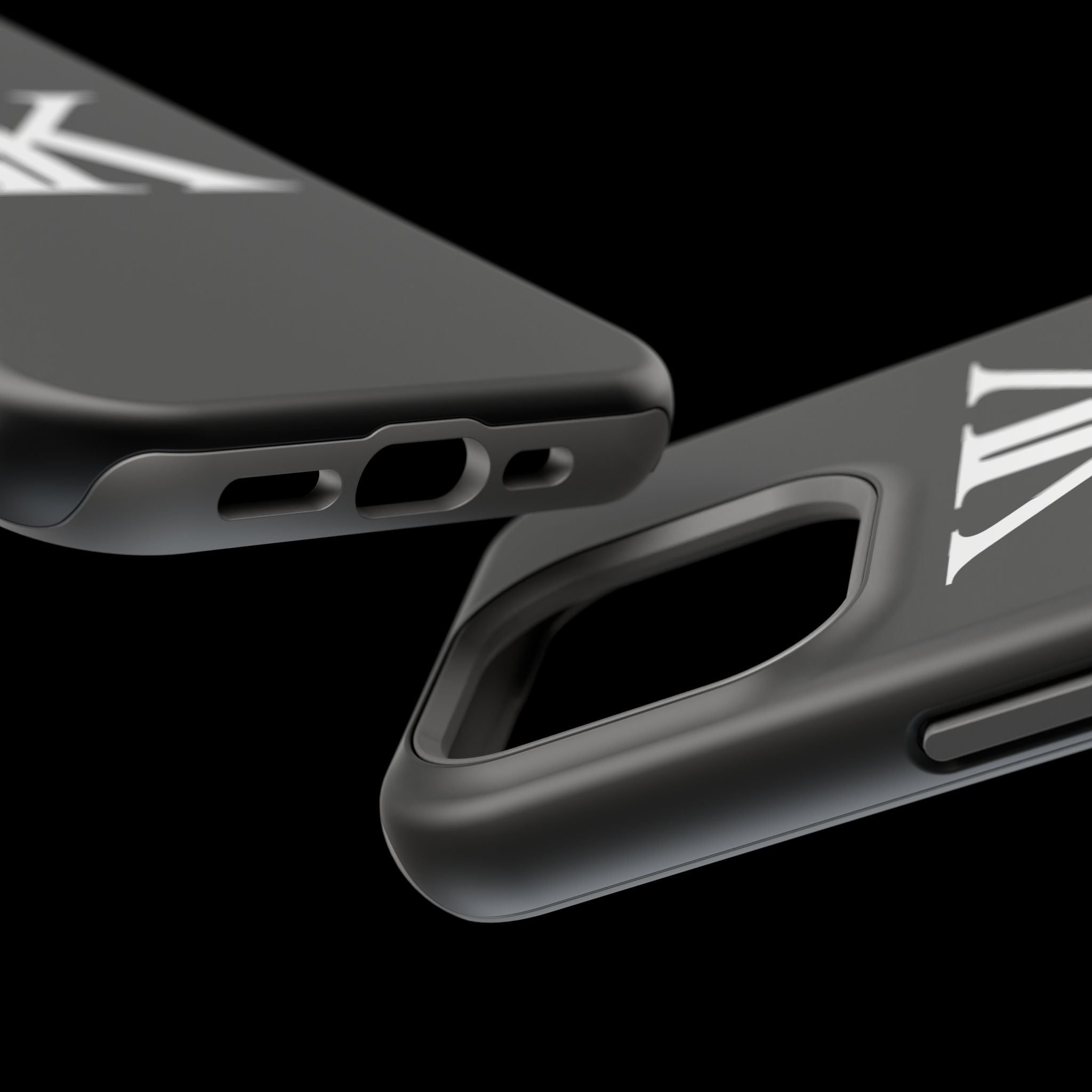 Magnetic Impact-Resistant BLACK Case with Bold KK Monogram
