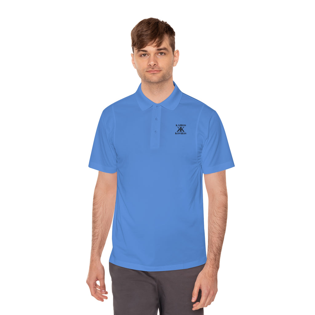 Classic Men’s Sport Polo — Minimalist Kairos Kosmos Logo Chest Shirt