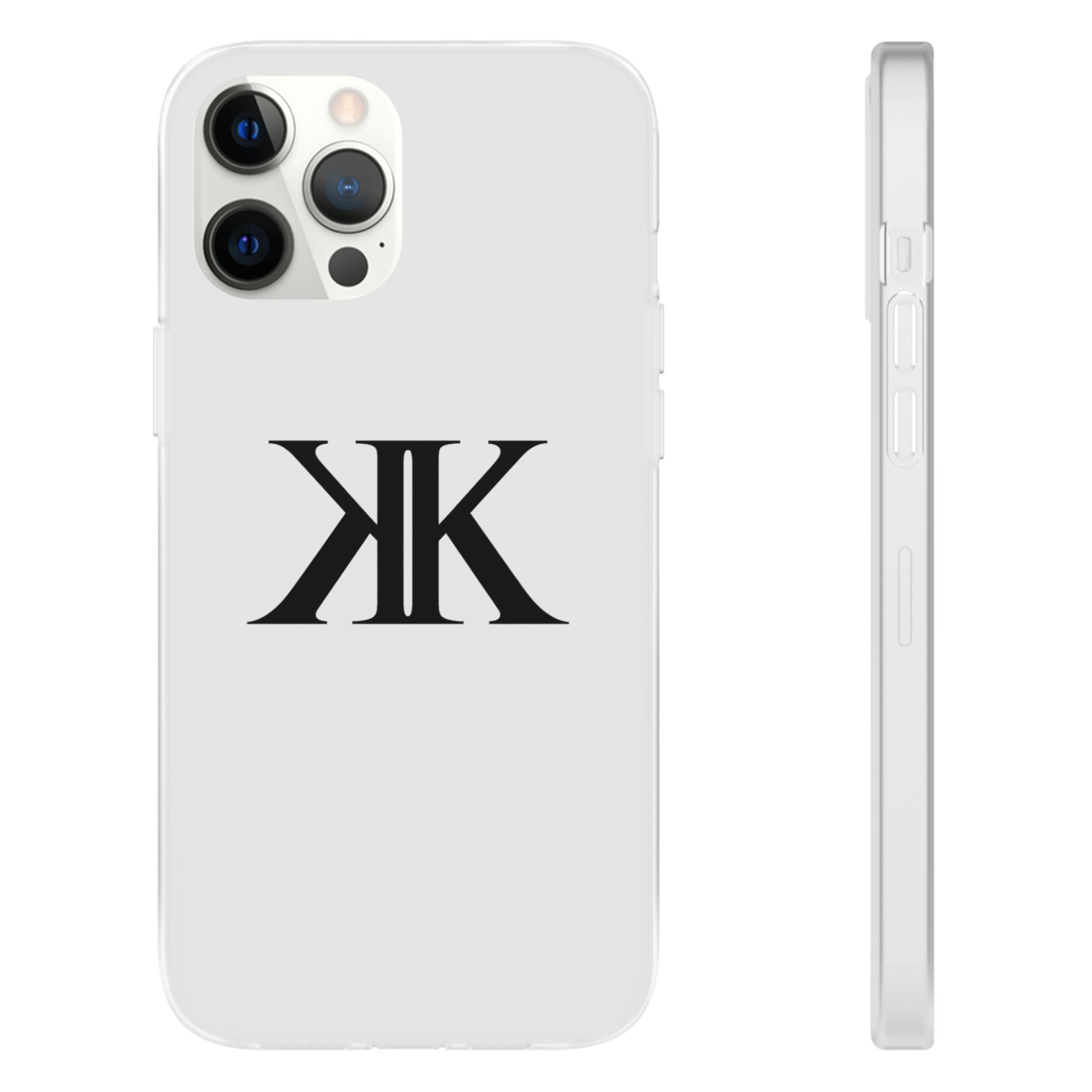 Monogram KK Phone Case — Minimalist Black Logo Flexi Case