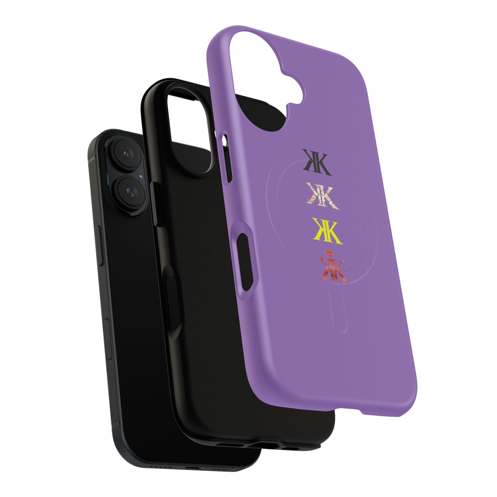 Sigil Collection Light Purple Phone Case — Minimalist Monogram Stack Tough Magnetic Case